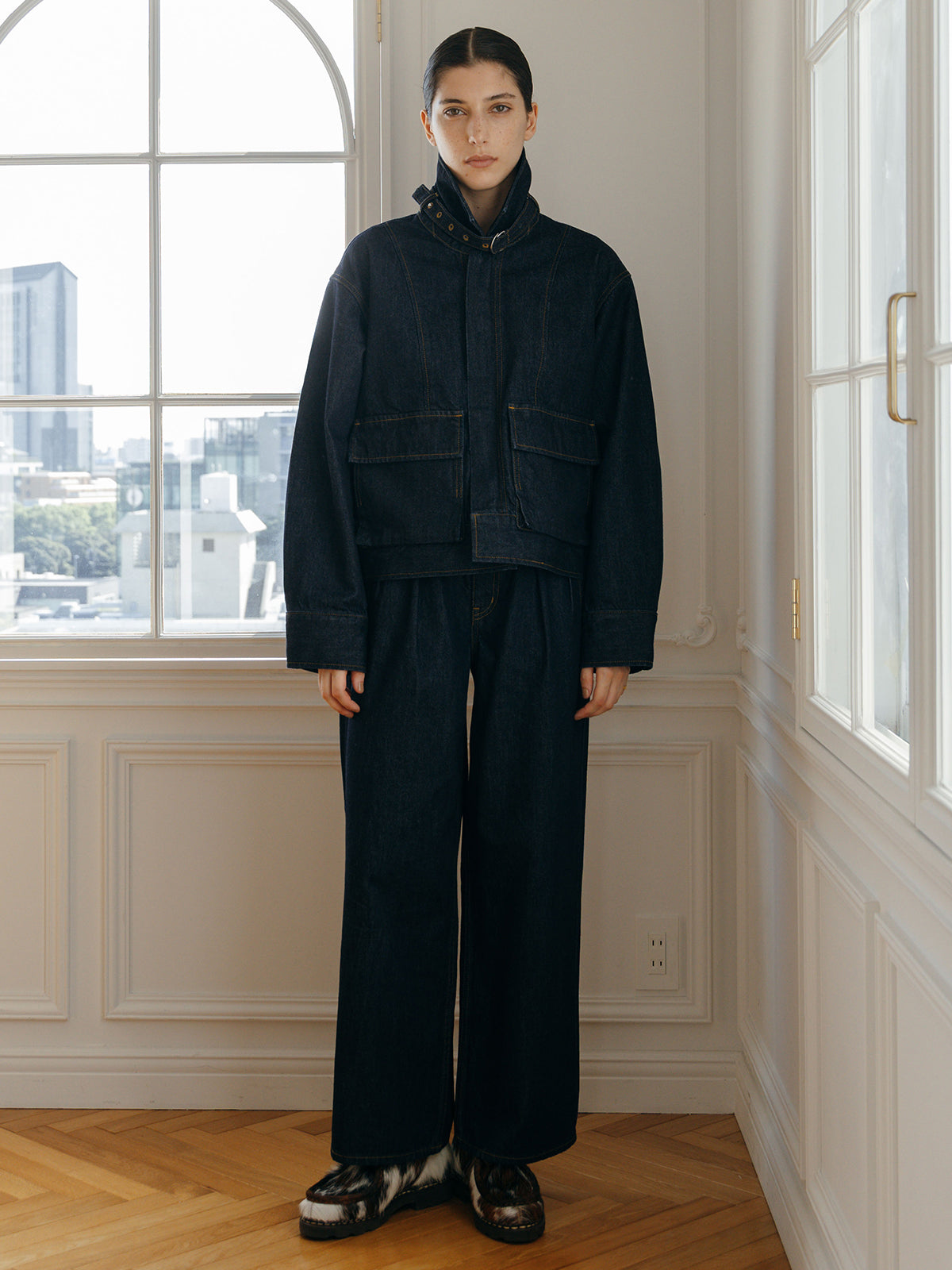 TWO TUCK BUGGY DENIM