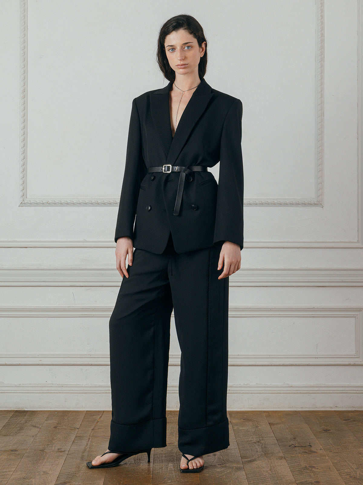 LADDER LACE DETAIL PANTS