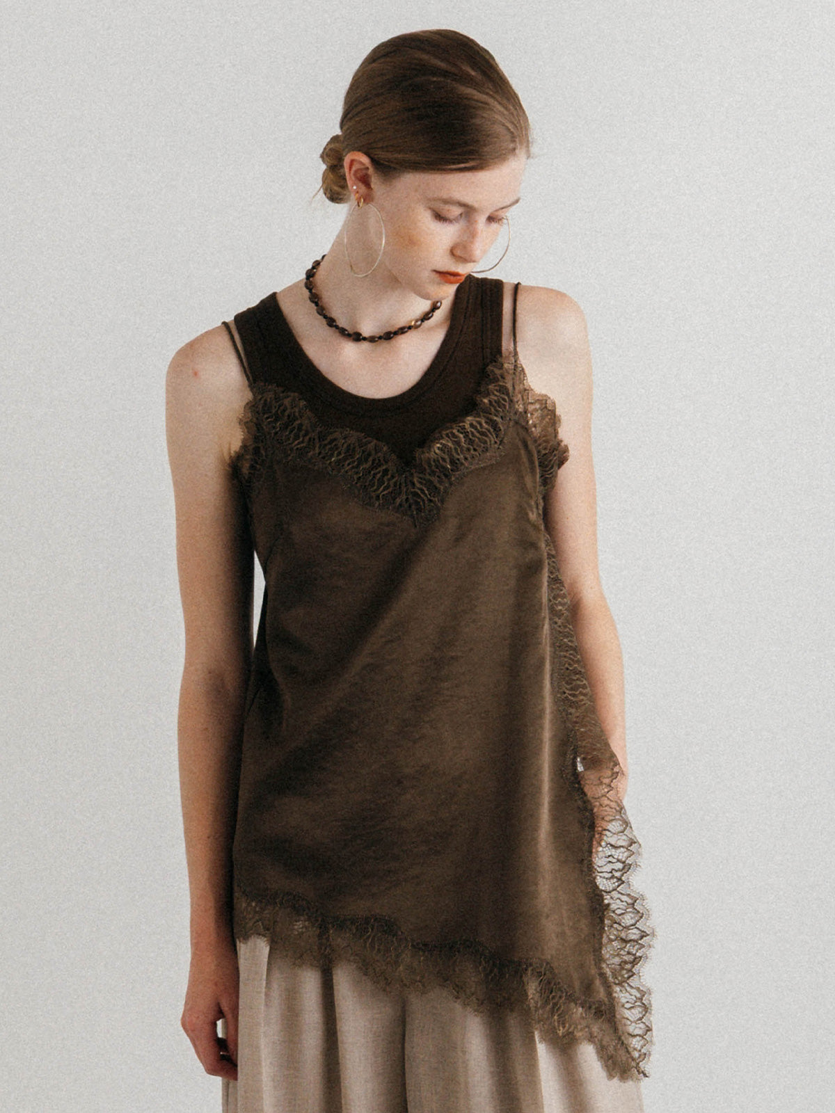 SATIN LACE CAMI
