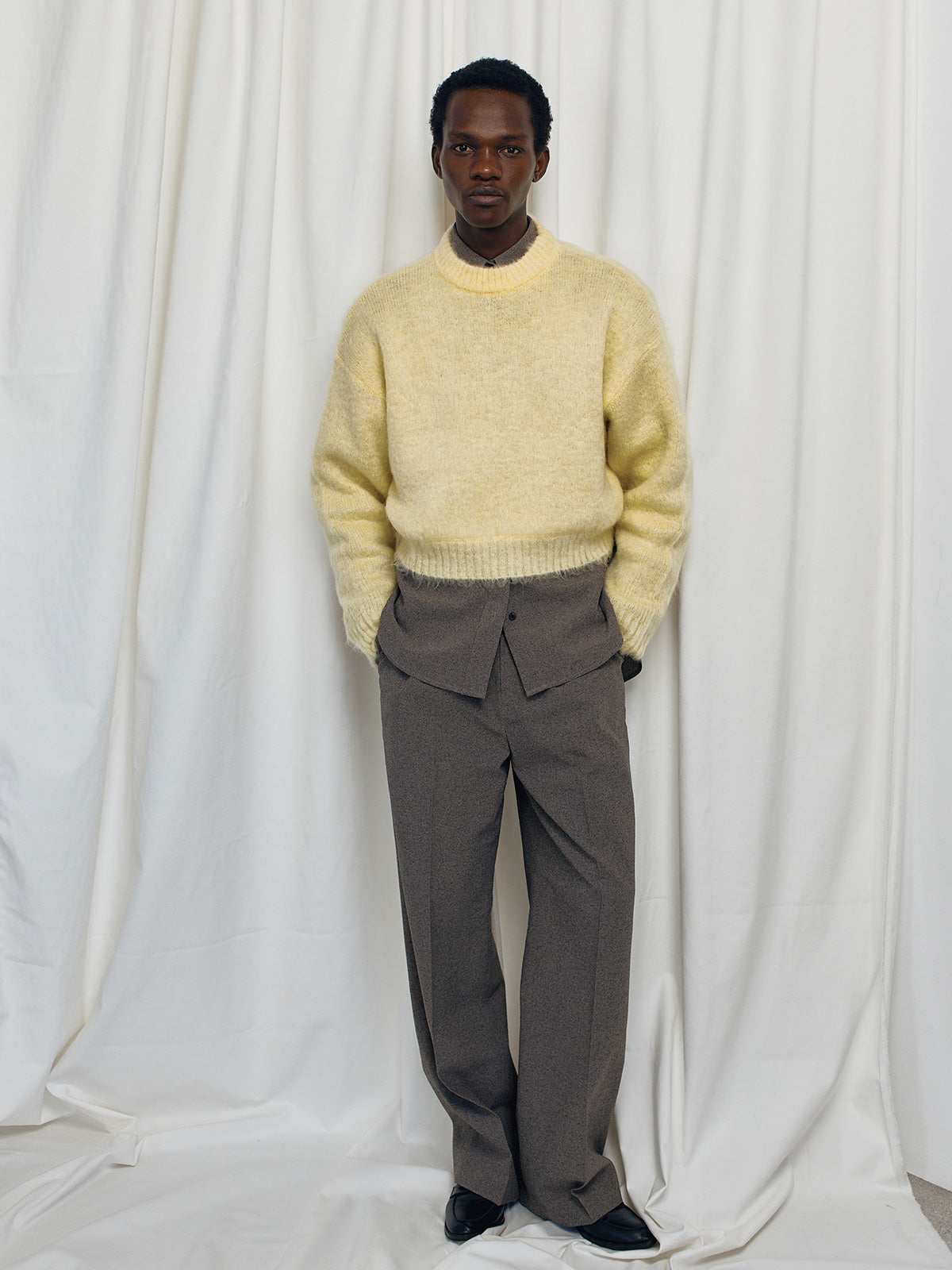 MIX TWEED SLACKS PANTS
