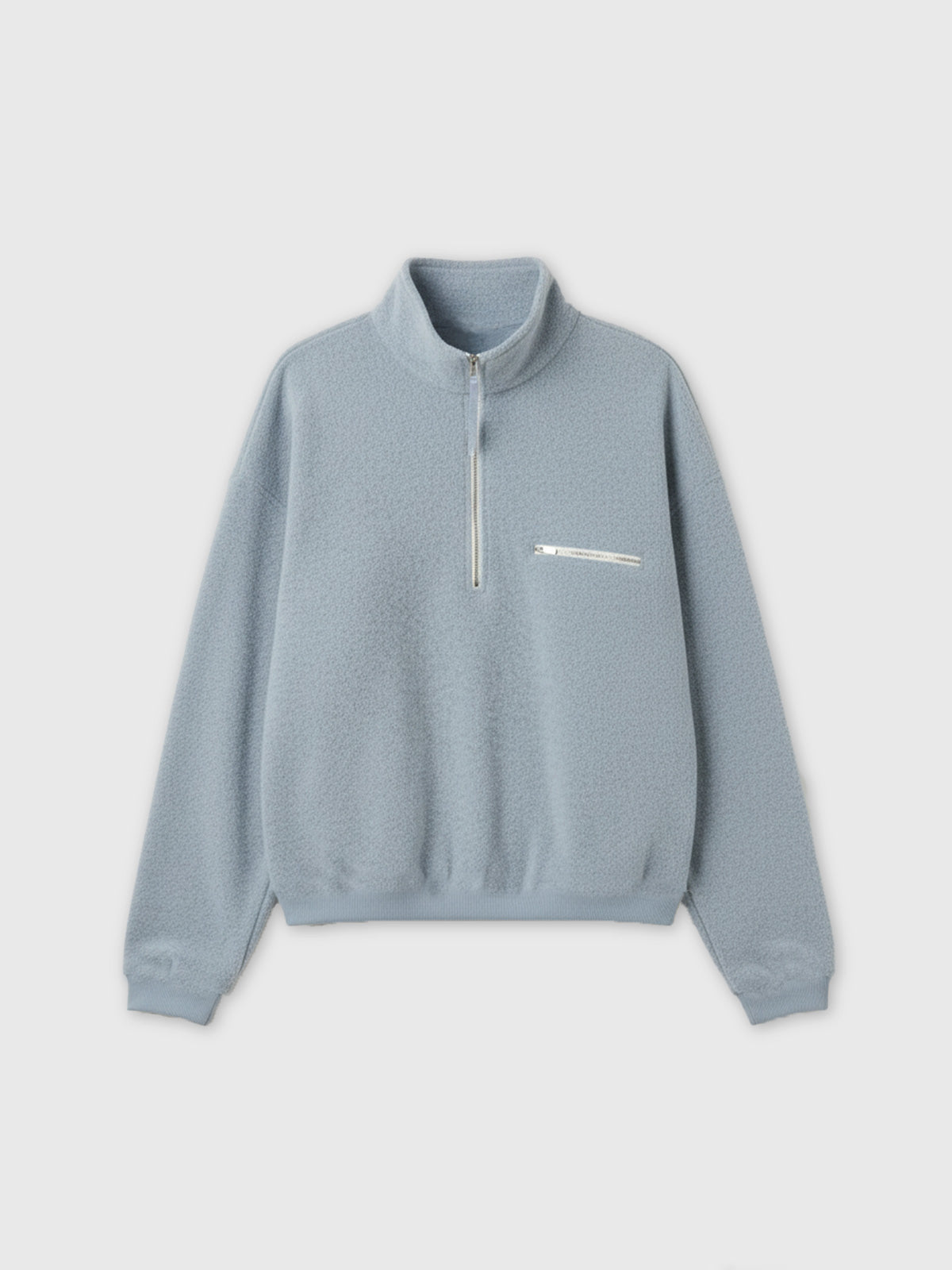 WOOL PILE HALF ZIP TOP