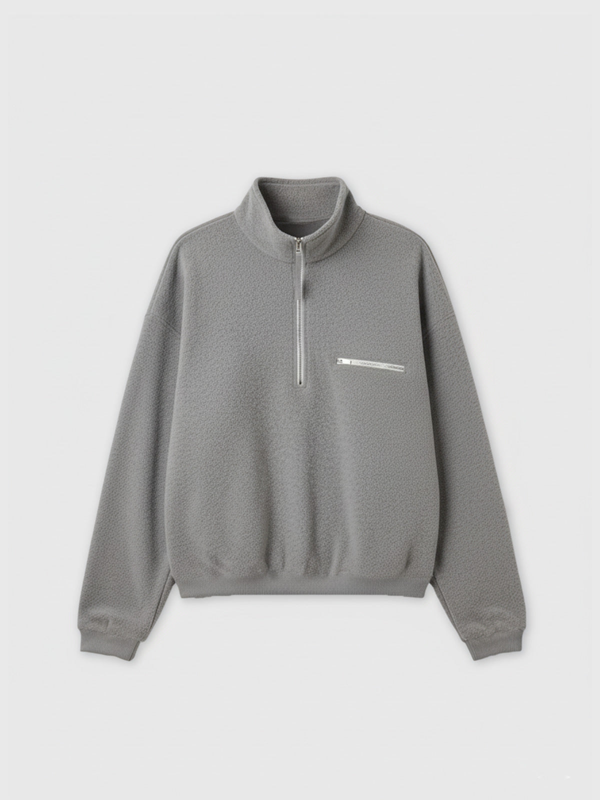 WOOL PILE HALF ZIP TOP