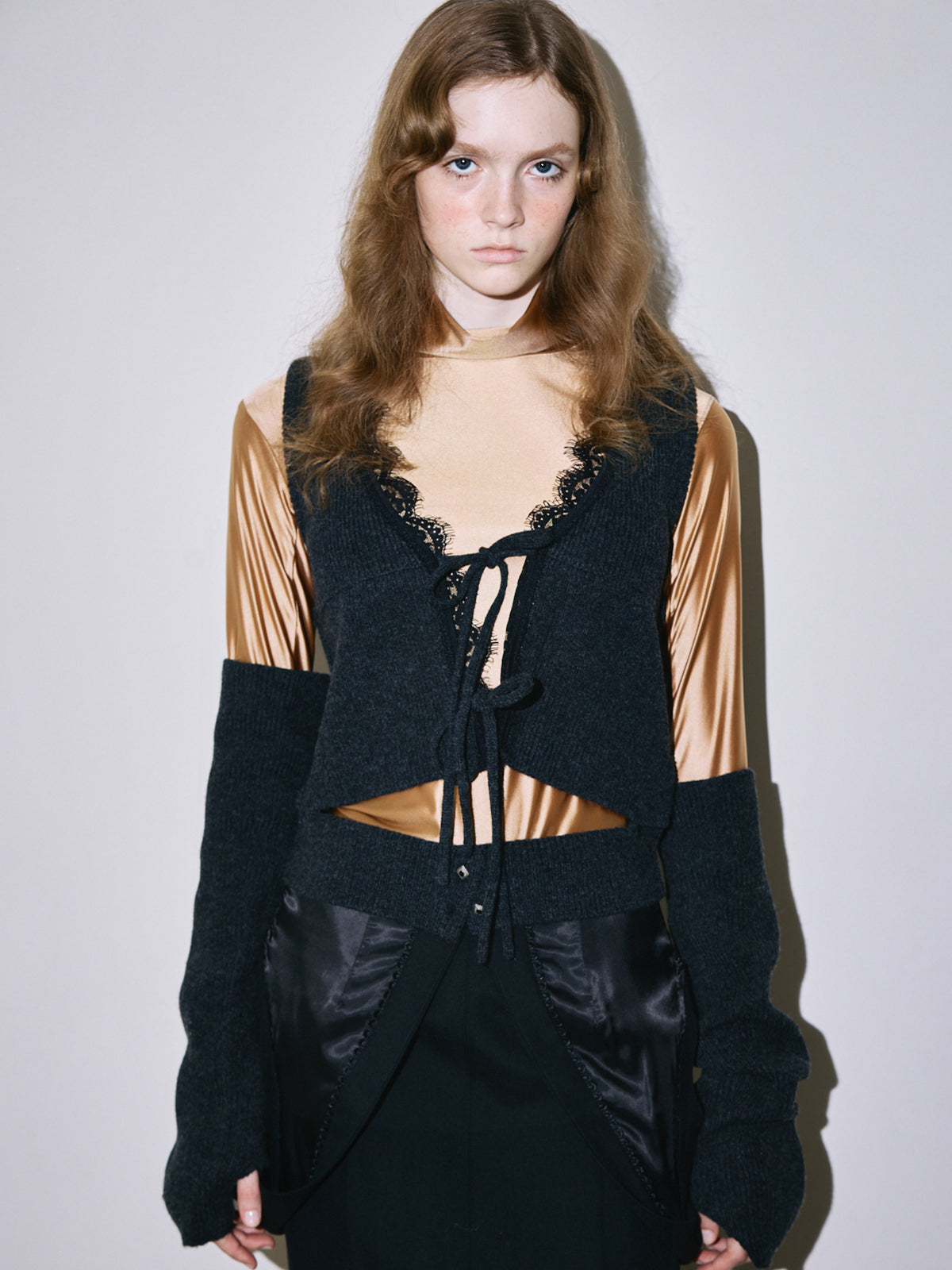 Franka lace knit vest