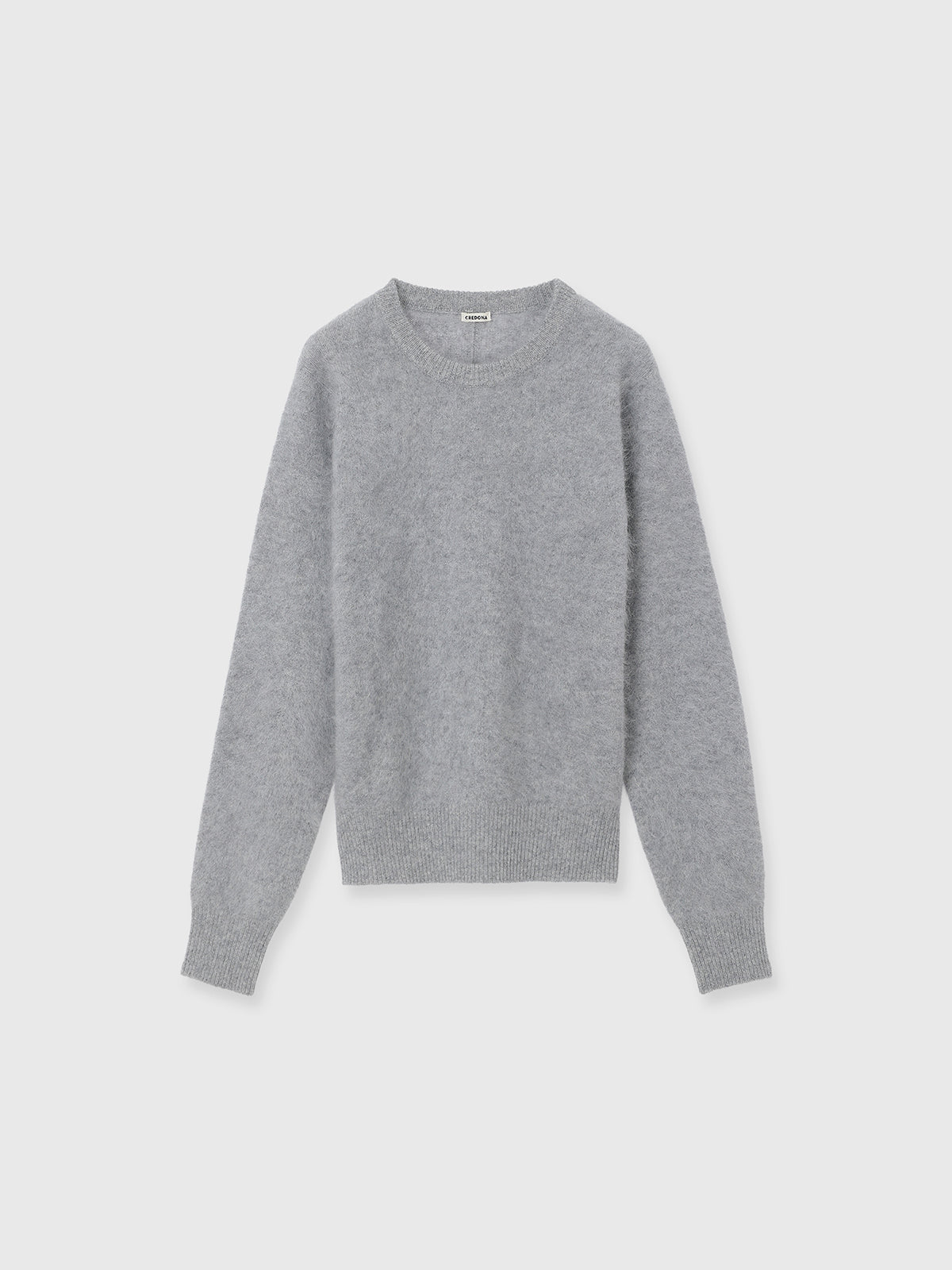 MINK FINISH CREW-NECK KNIT TOP