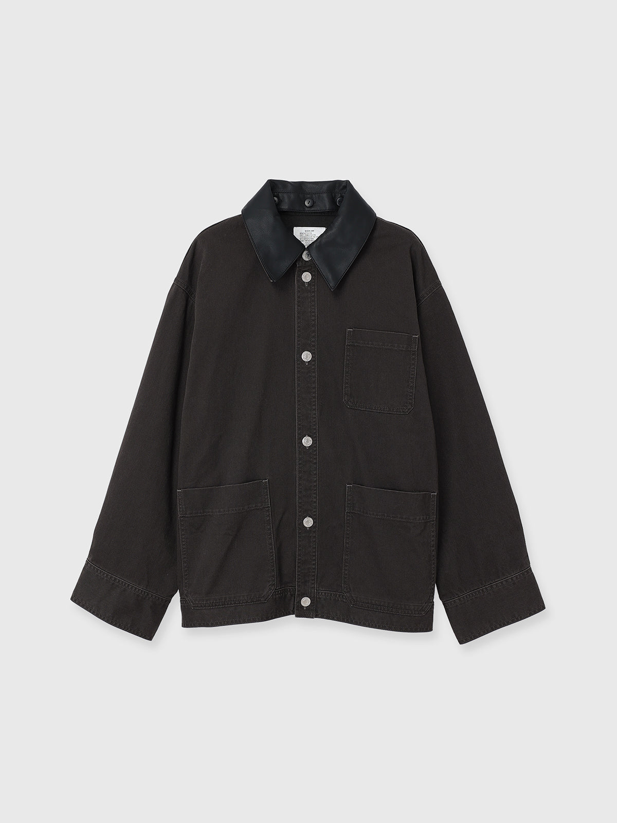 LEATHER COLLAR COVERALL