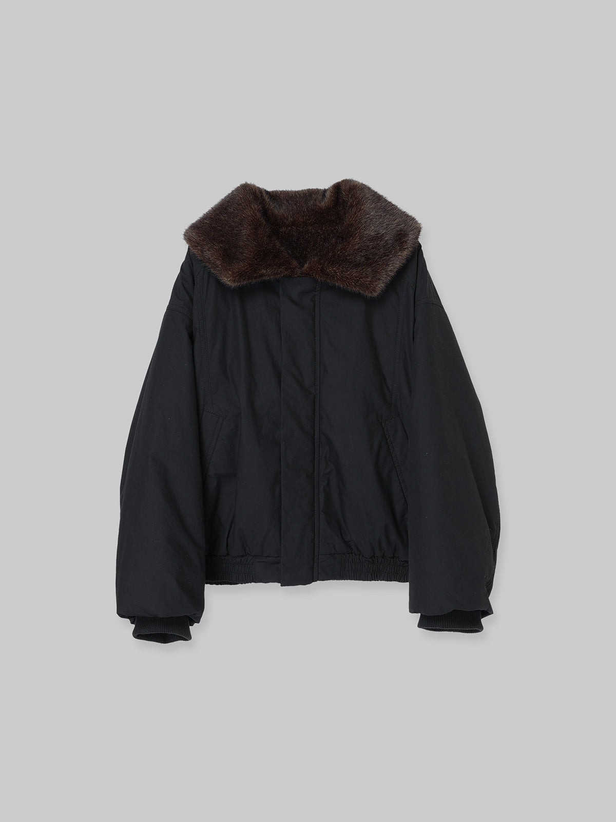WASH COTTON FUR BOMBER