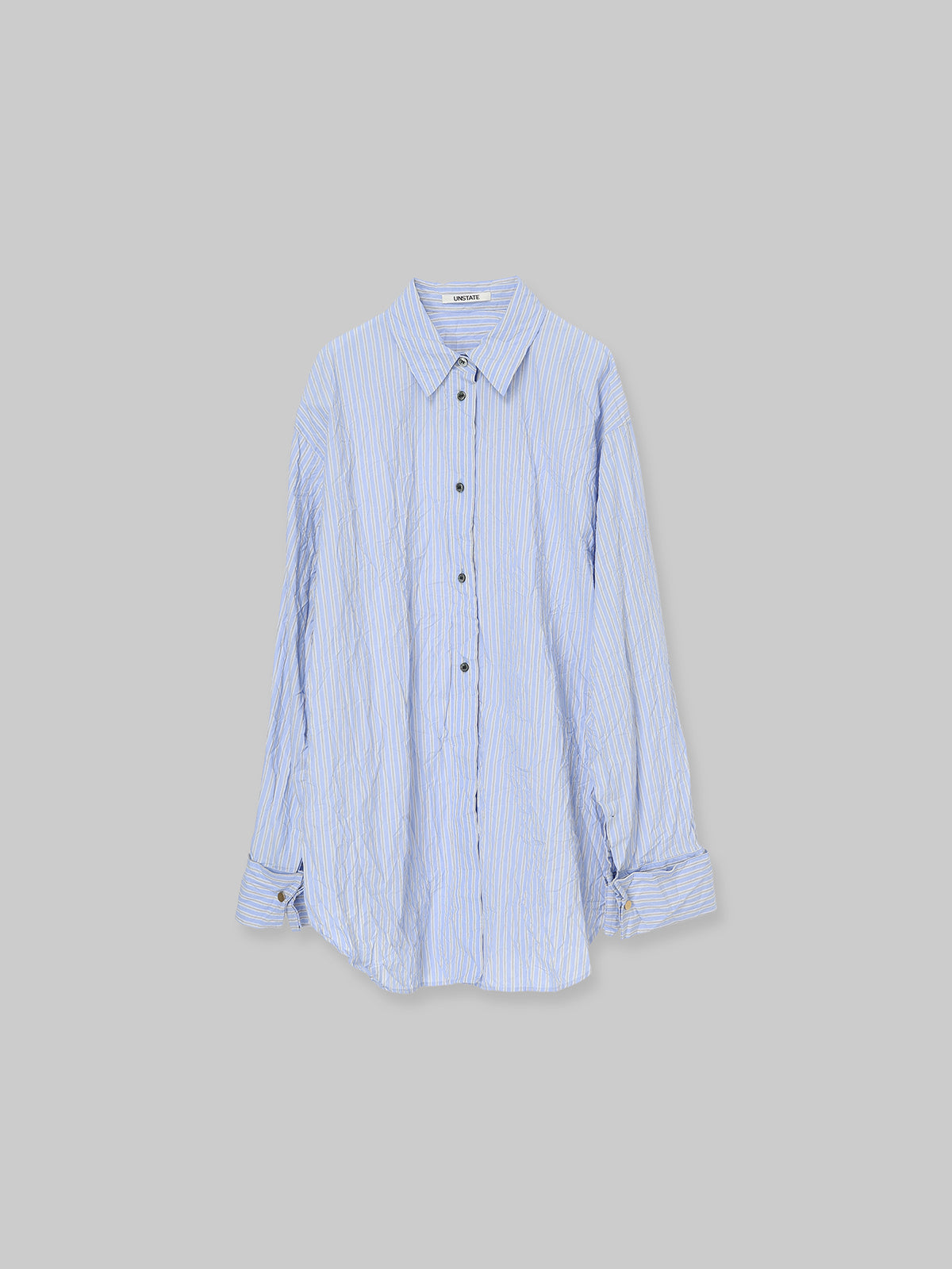 ORIGAMI PLEATS STRIPE SHIRT