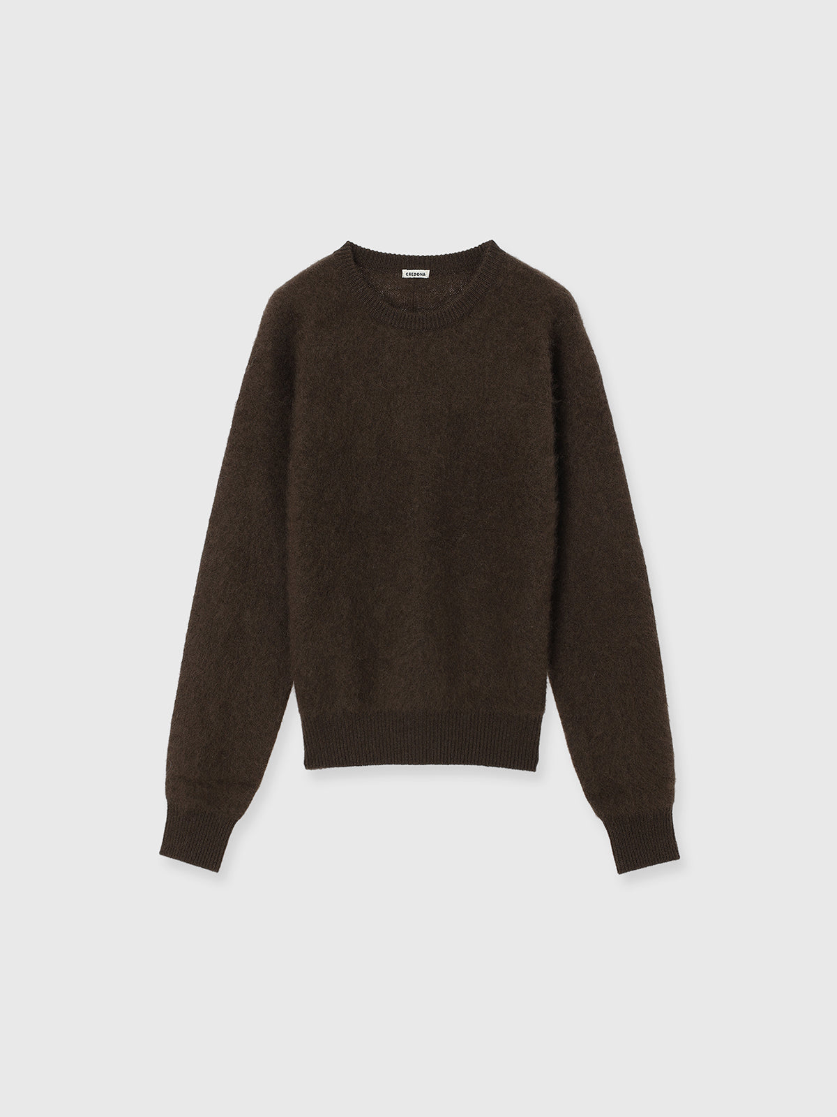 MINK FINISH CREW-NECK KNIT TOP