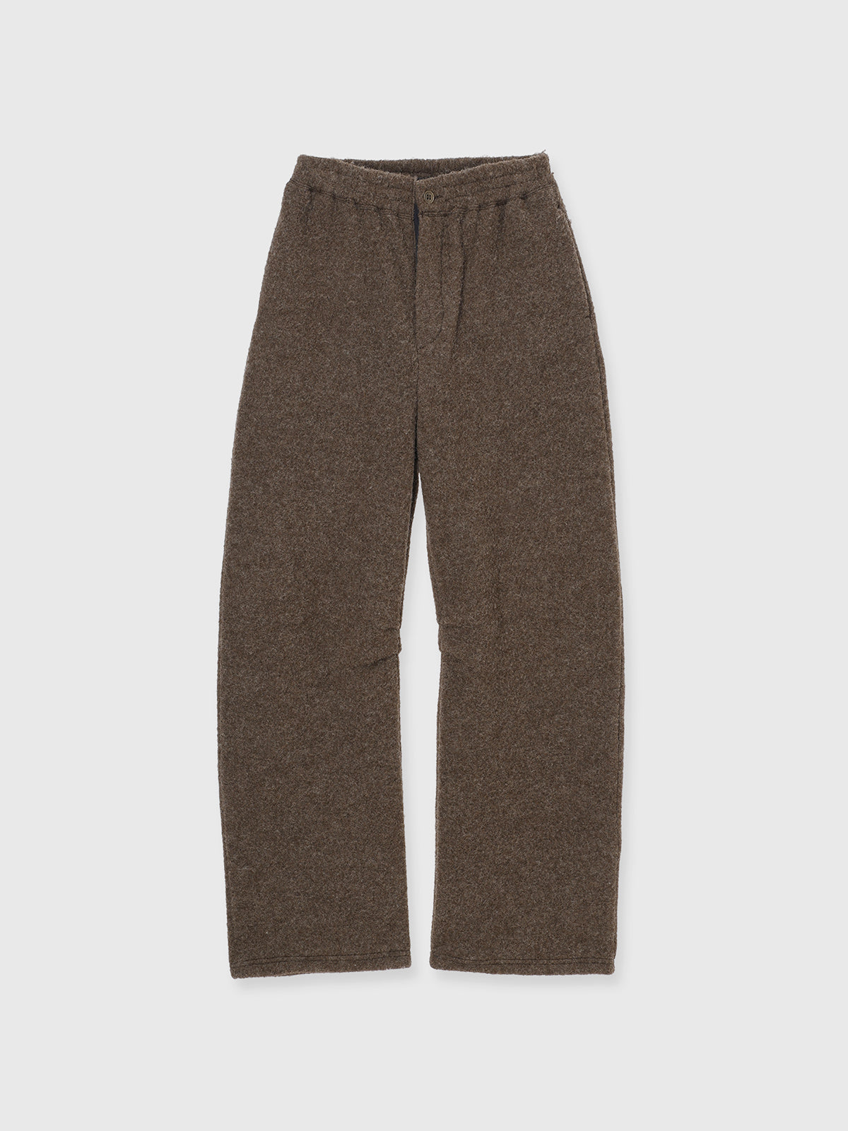 WOOL FLEECE CURVE PANTS