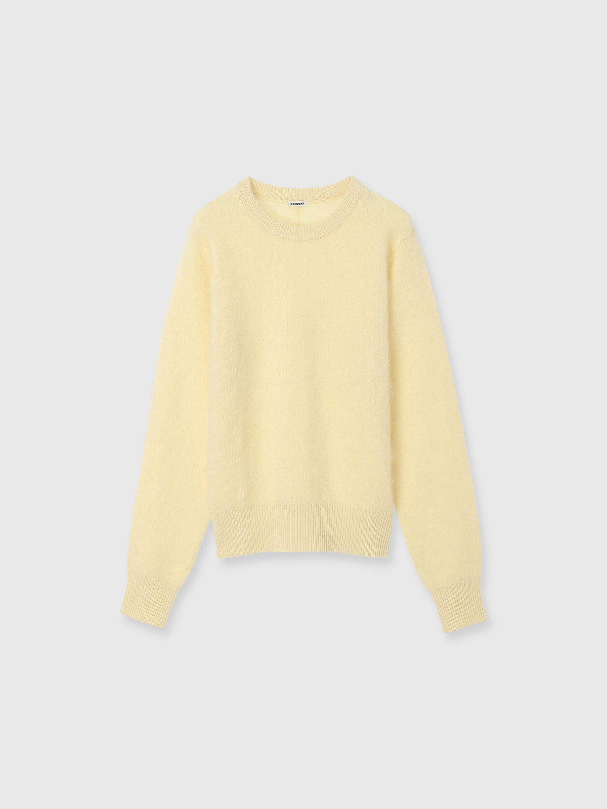 MINK FINISH CREW-NECK KNIT TOP