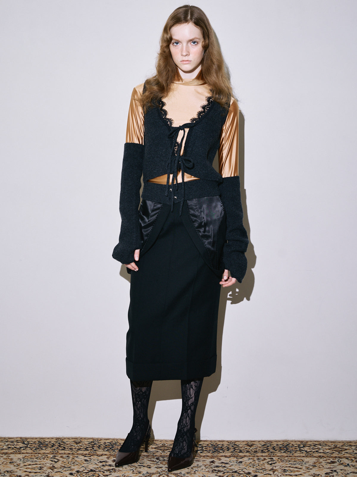 Franka lace knit vest