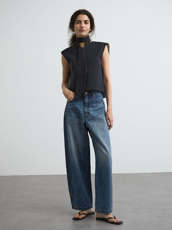 TIE VN BLOUSE