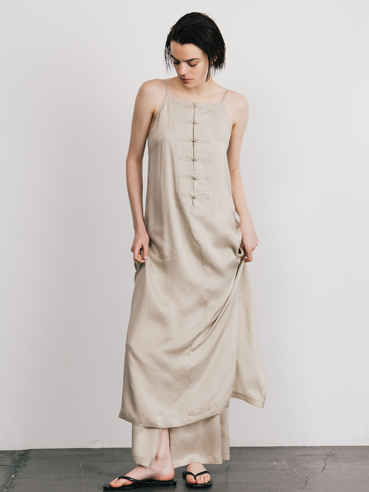 CUPRO MANDARIN DRESS