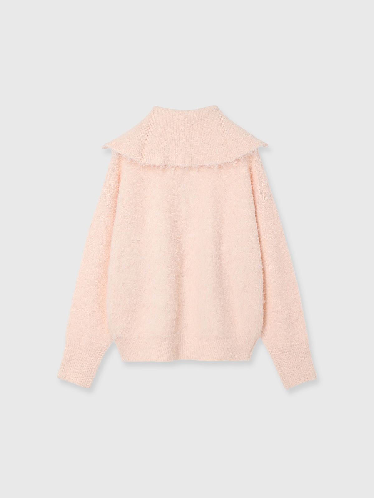 SOFT BRUSHED OVERSIZE ZIP CARDIGAN