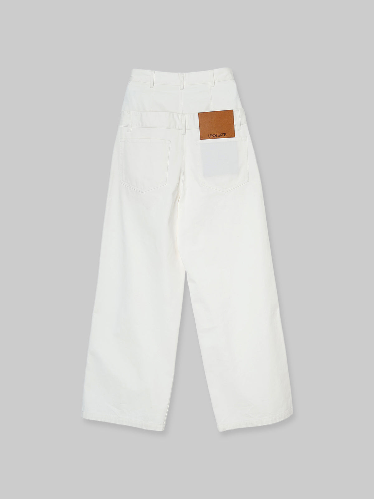 DOUBLE WAIST TWILL TROUSERS