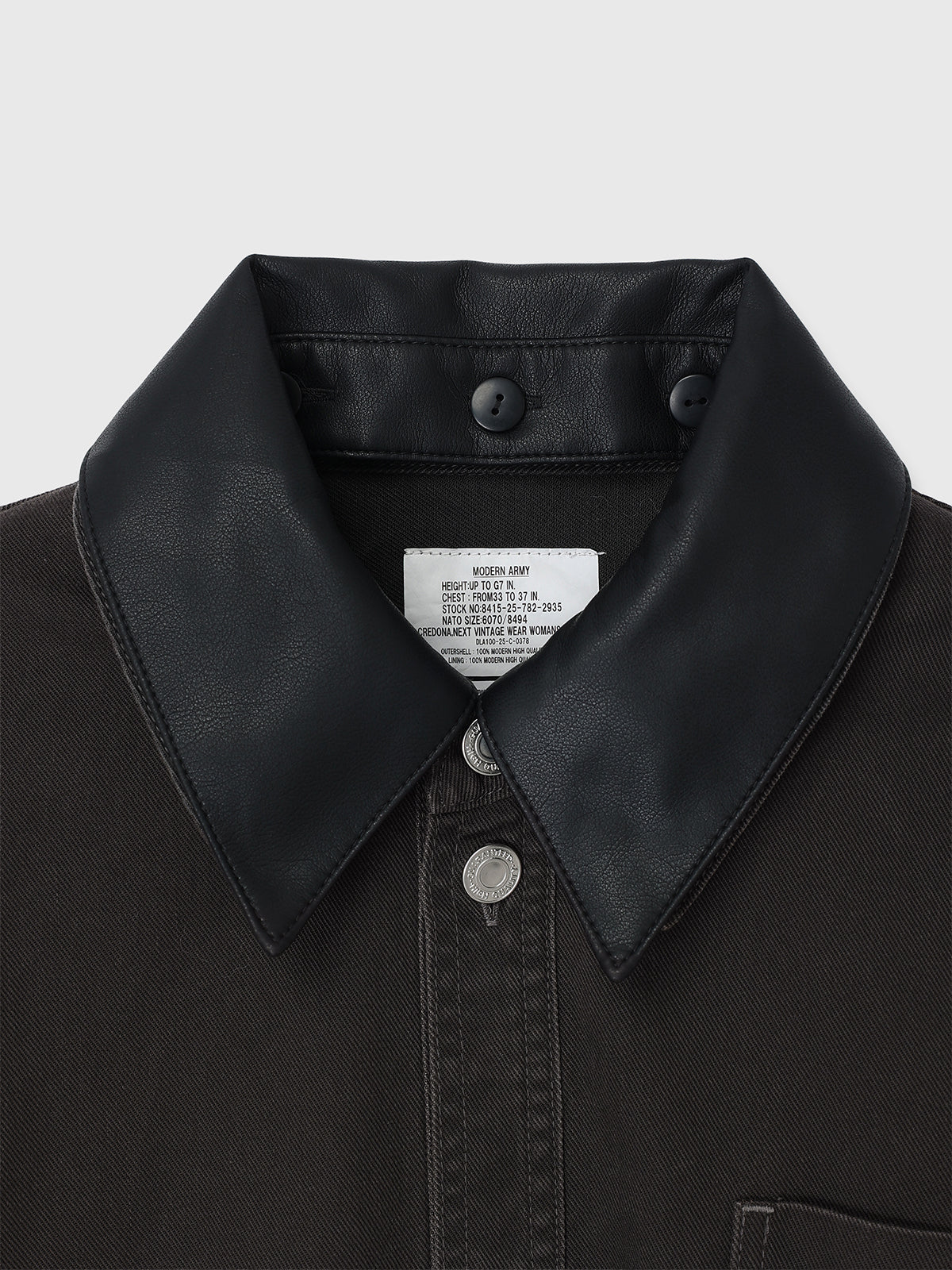 LEATHER COLLAR COVERALL