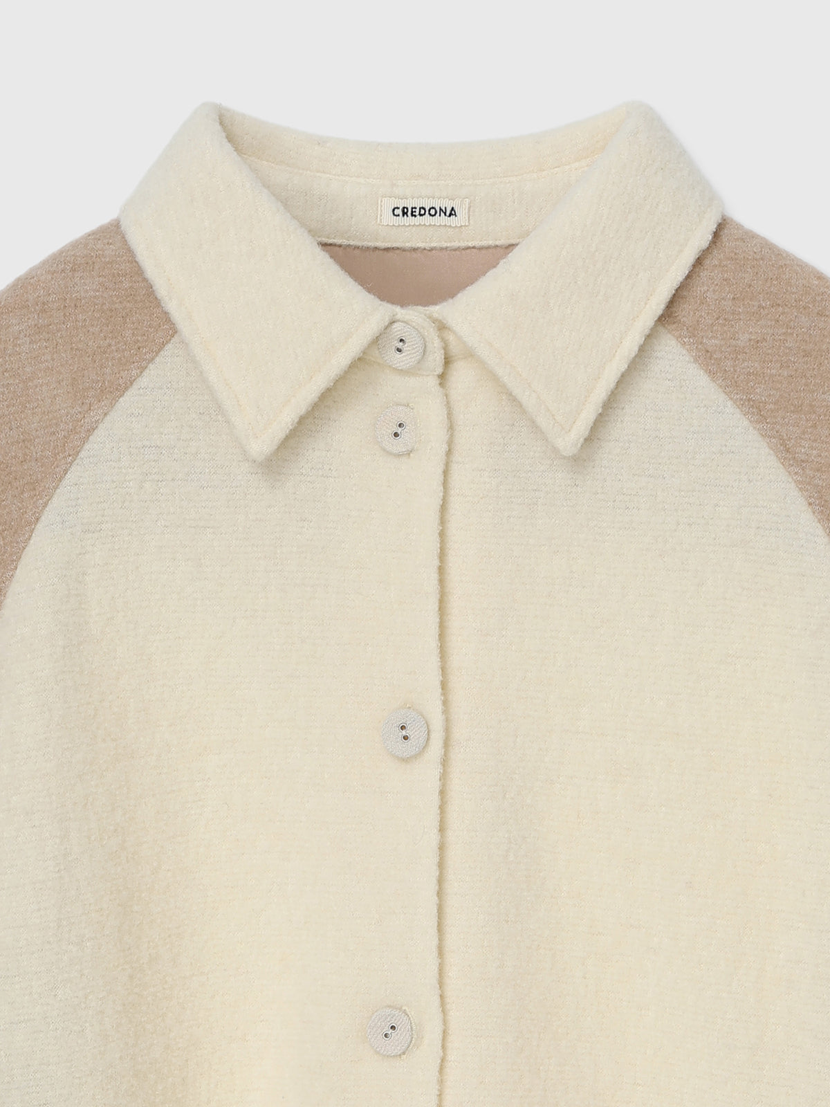 WOOL GAUZE PATCHWORK SHIRT JACKET