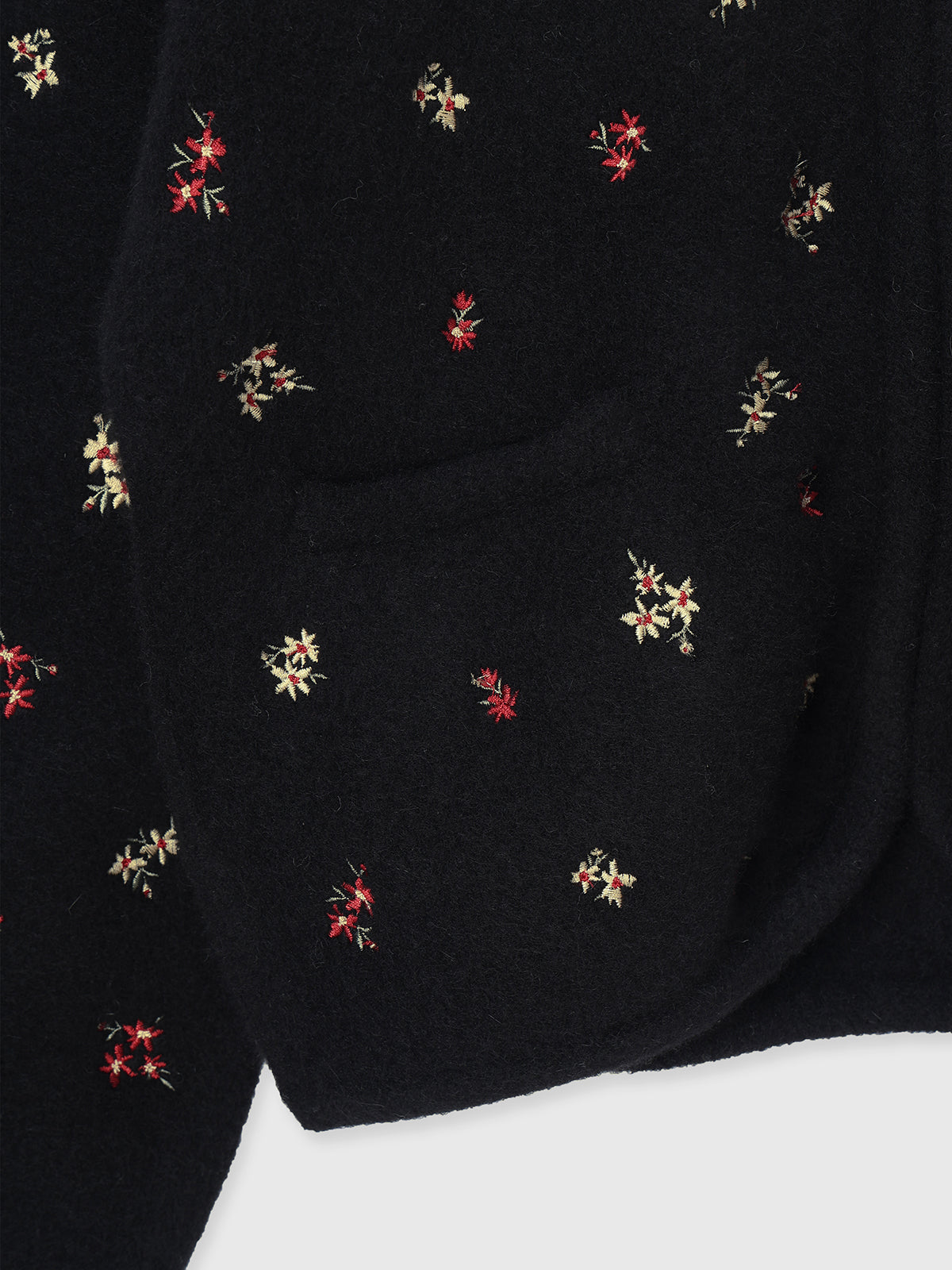 FLOWER EMBROIDERY KNIT JACKET