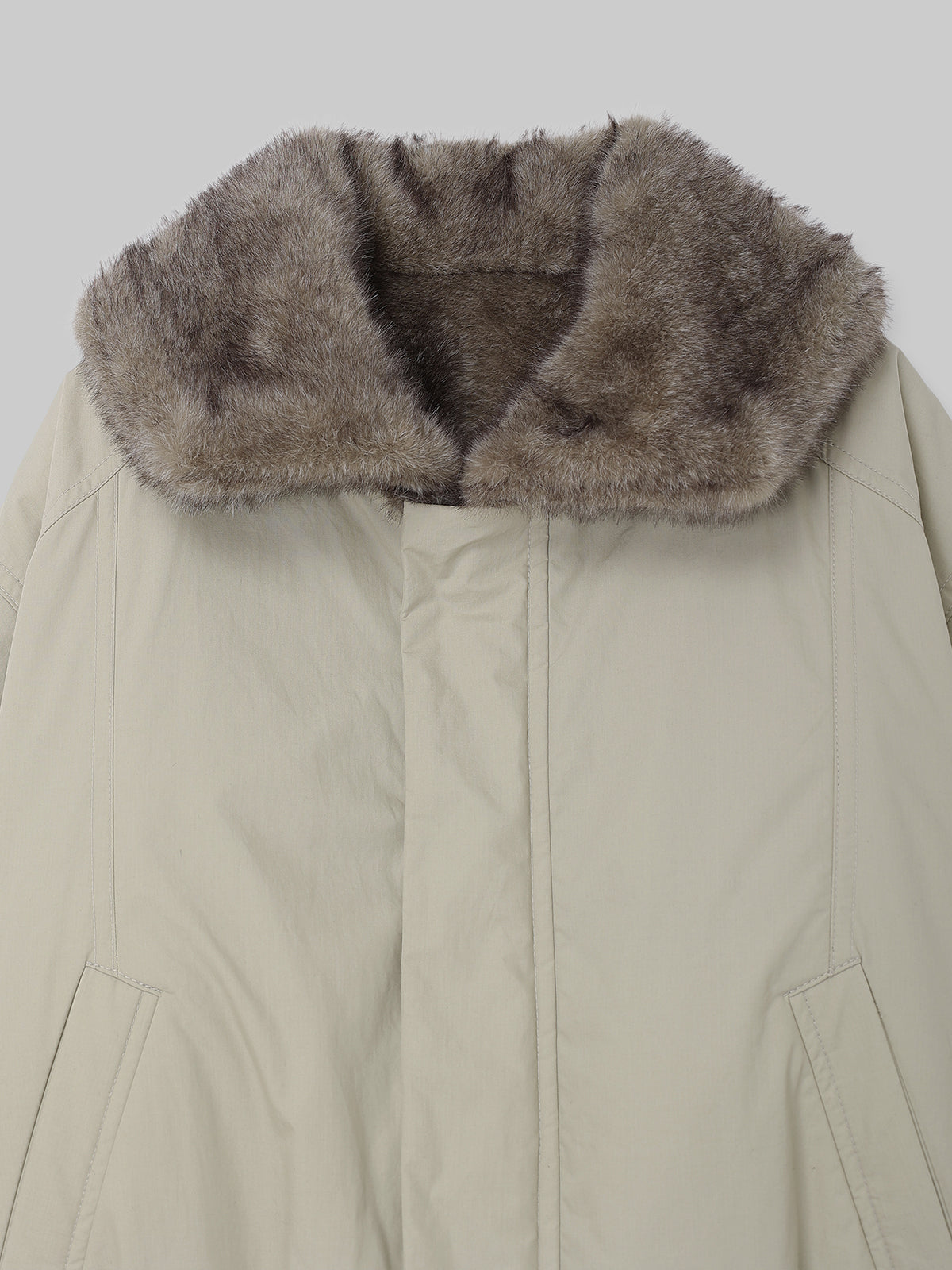 WASH COTTON FUR BOMBER