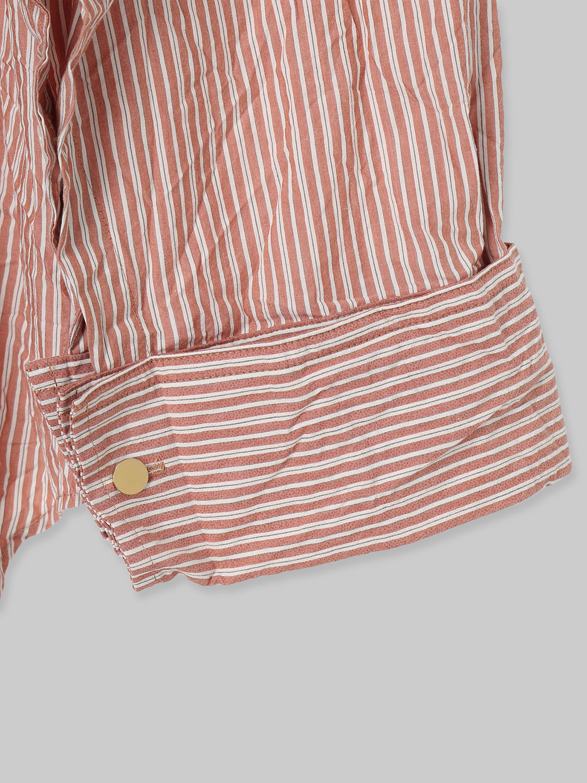 ORIGAMI PLEATS STRIPE SHIRT