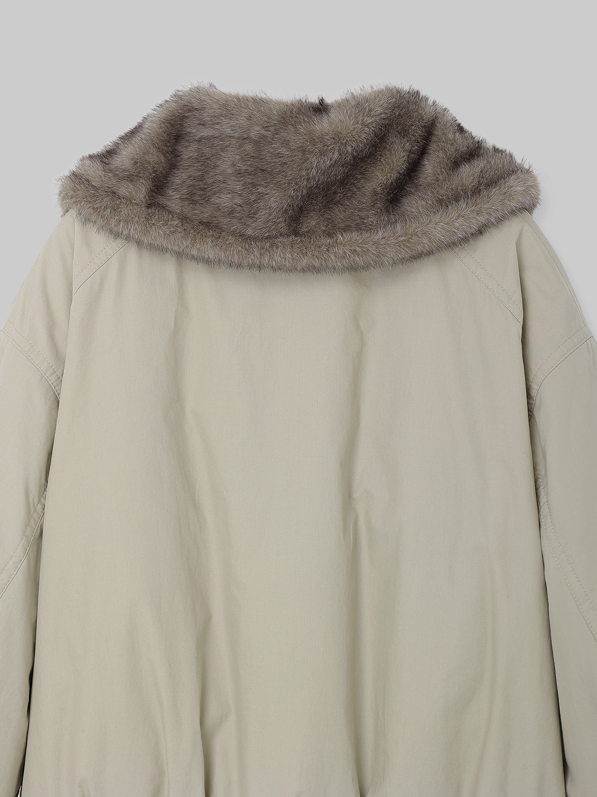 WASH COTTON FUR BOMBER