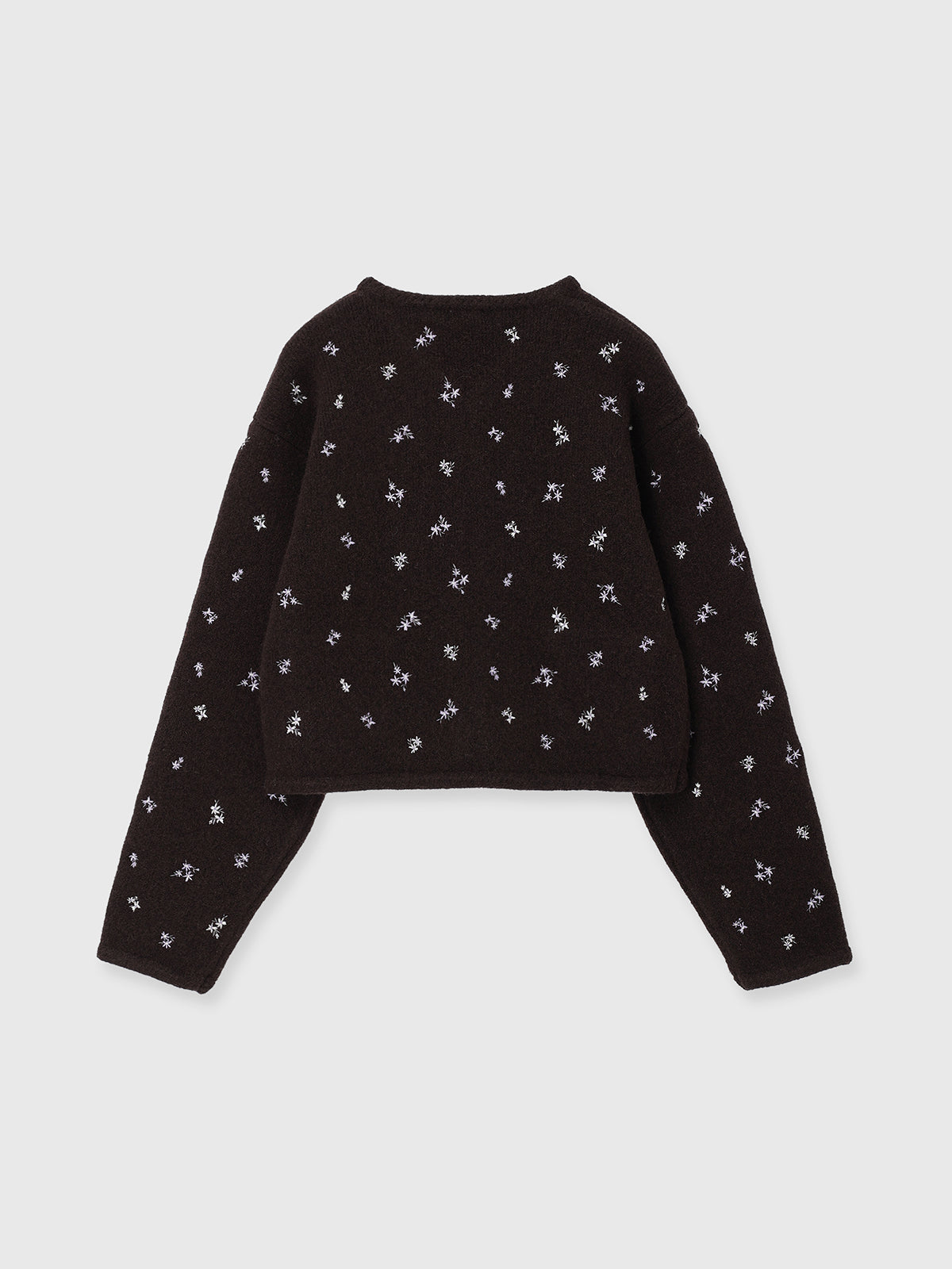 FLOWER EMBROIDERY KNIT JACKET
