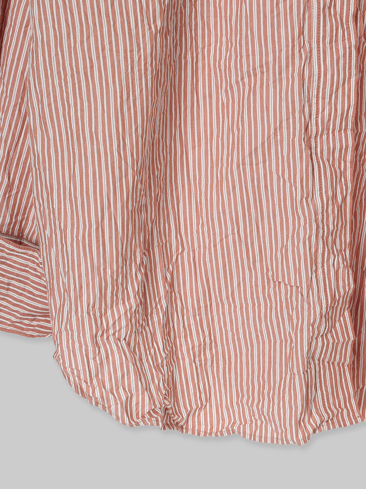 ORIGAMI PLEATS STRIPE SHIRT