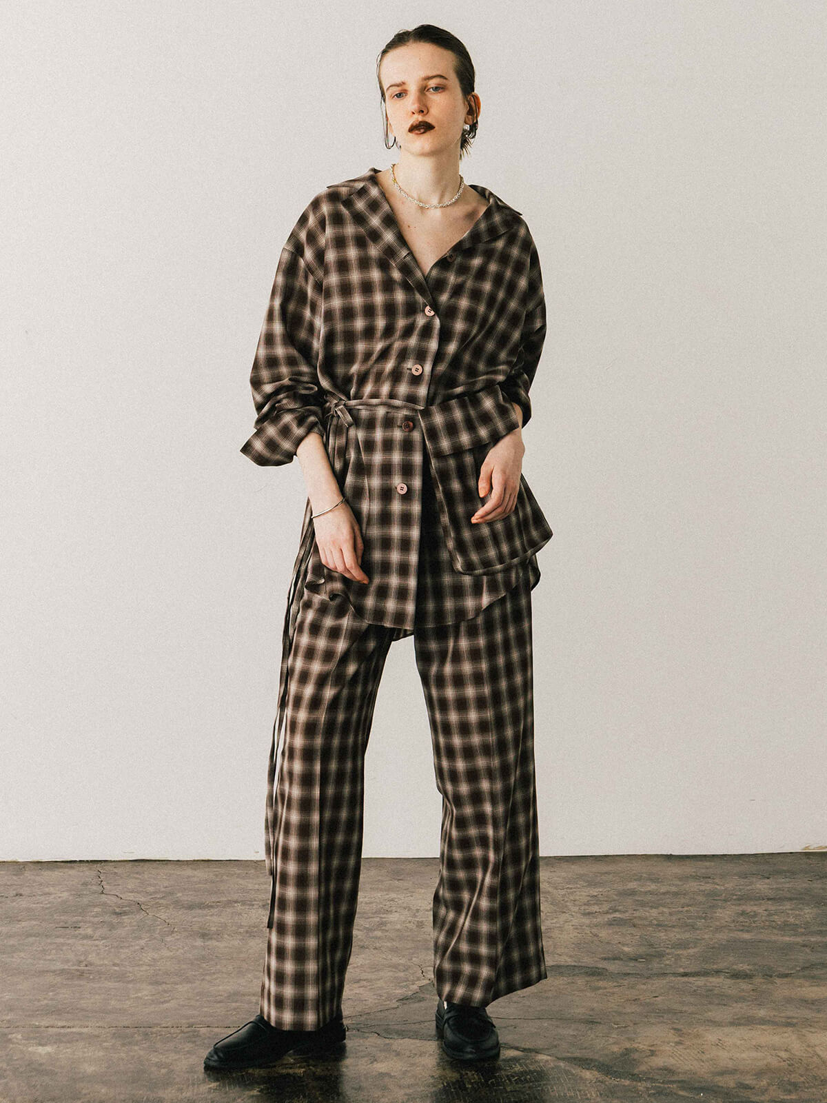 SHEER CHECK TROUSER