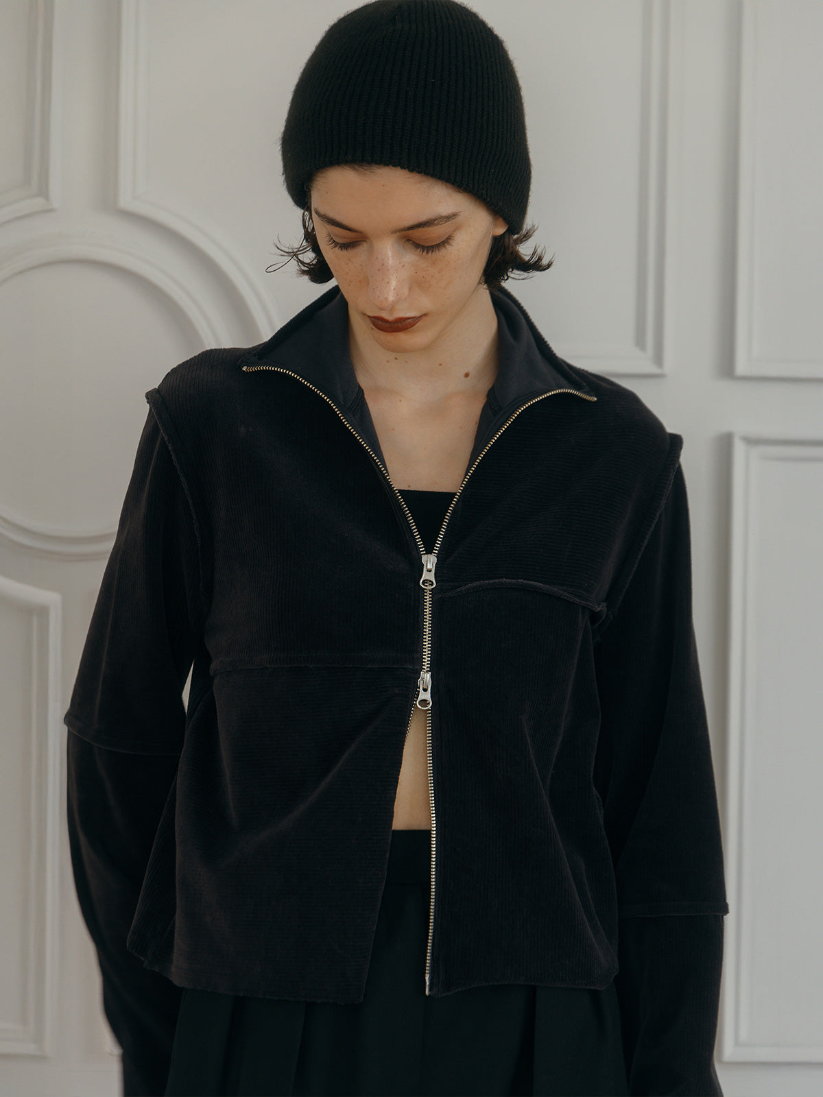 TERRA VELOUR FIT ZIP TOPS