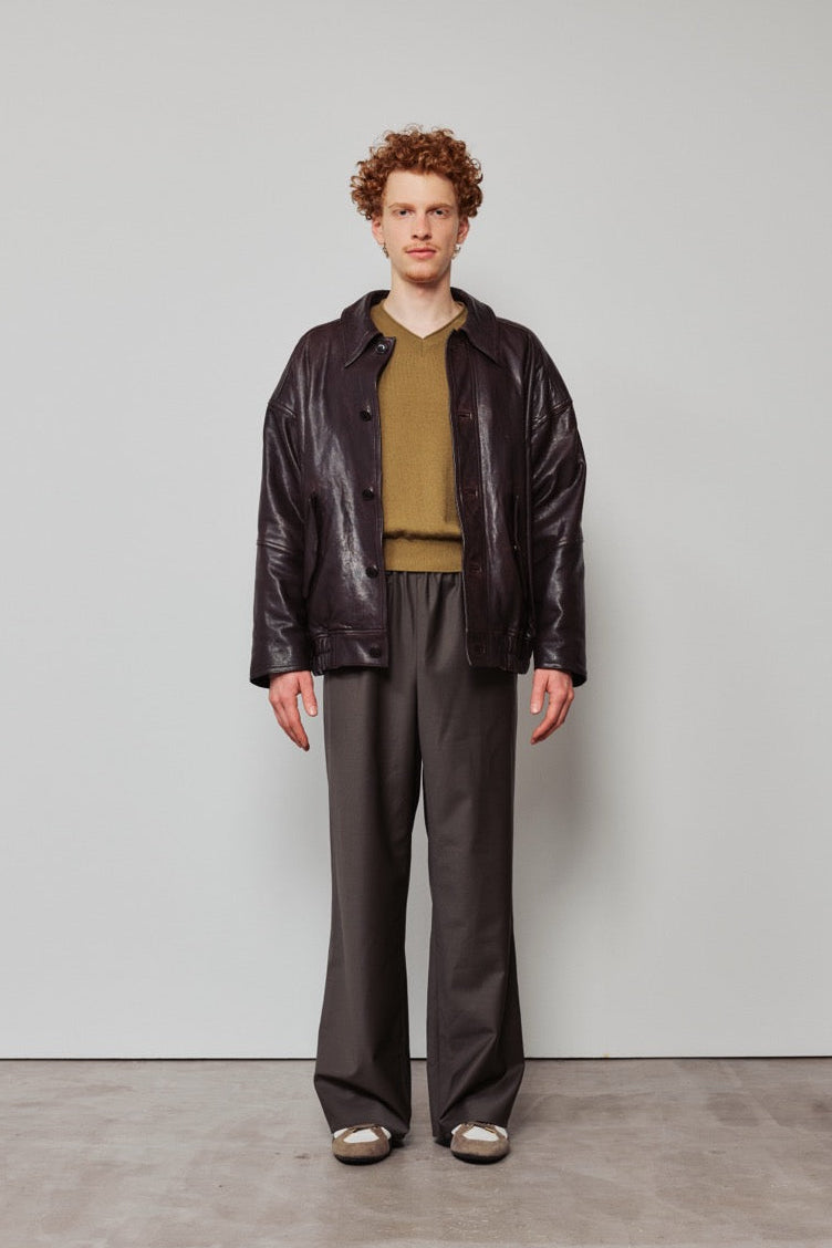 BOMBER JACKET IN LEATHER
