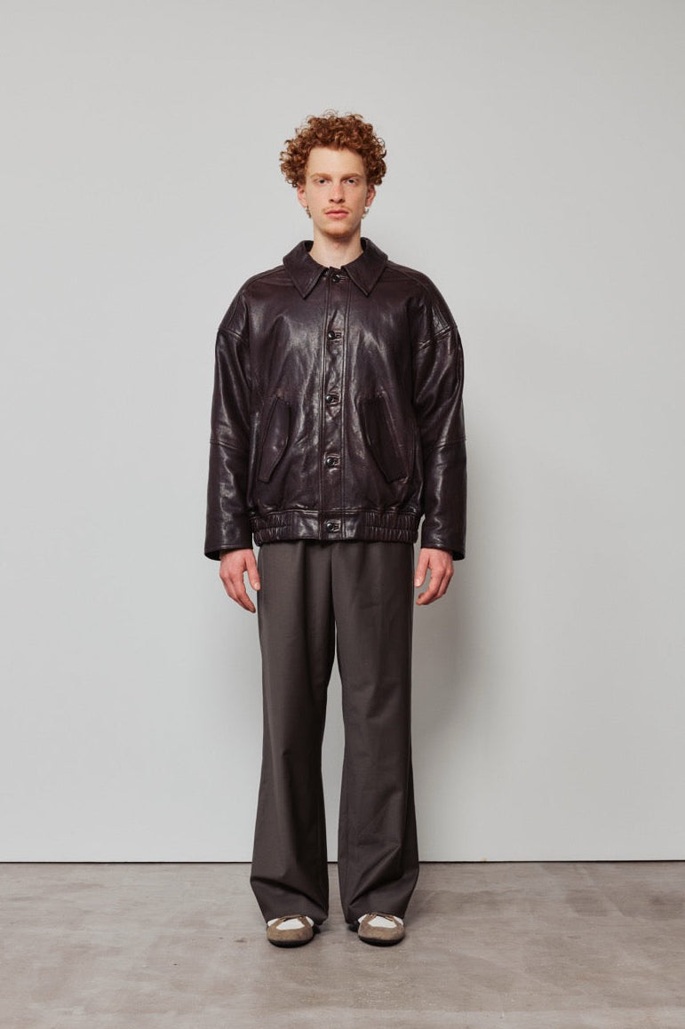 BOMBER JACKET IN LEATHER