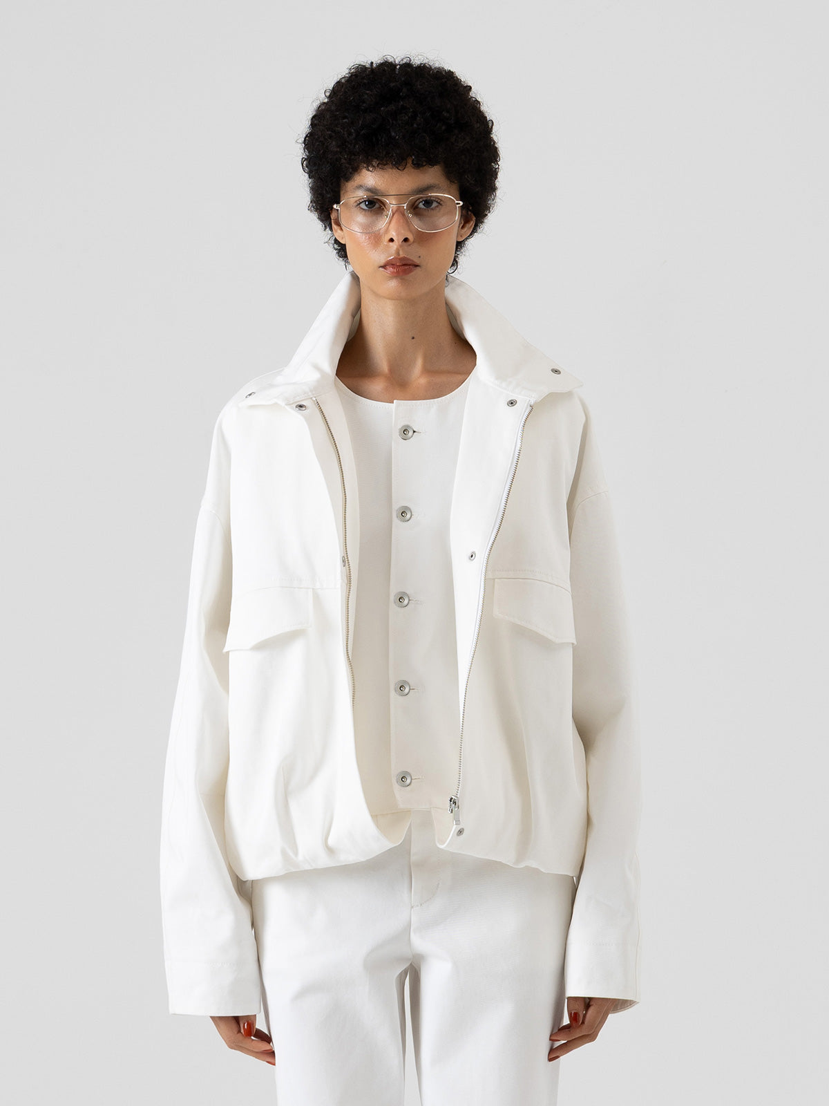 LAYERED CHINO BLOUSON