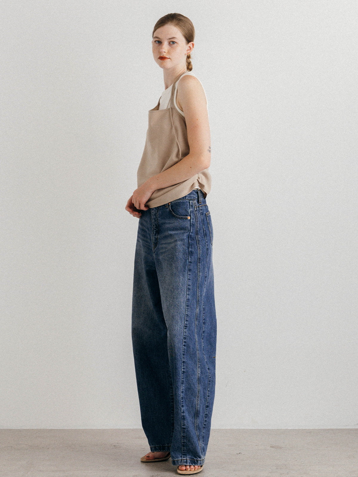 OFFSET RIB TANK TOP