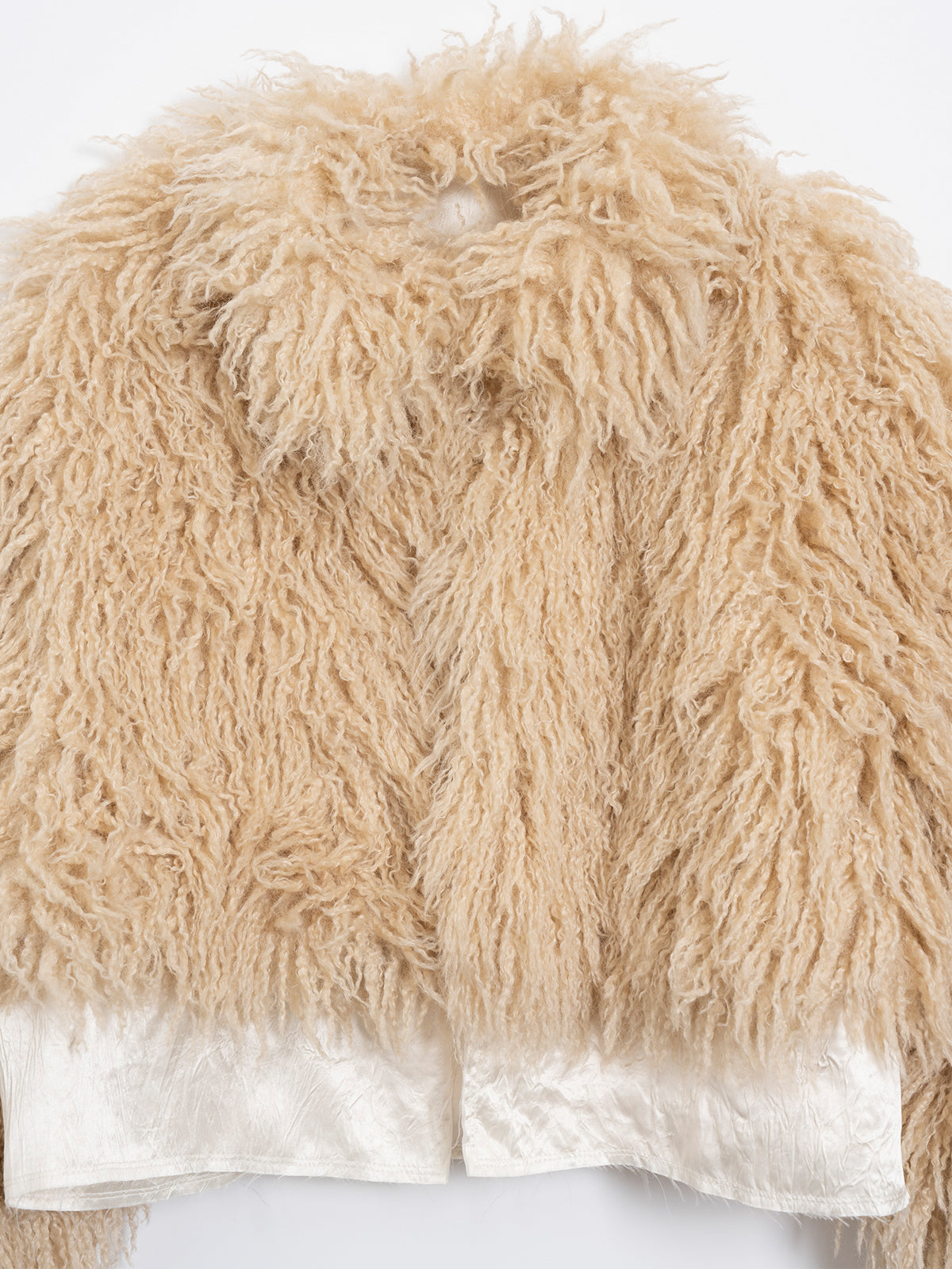 Vague fur short jacket