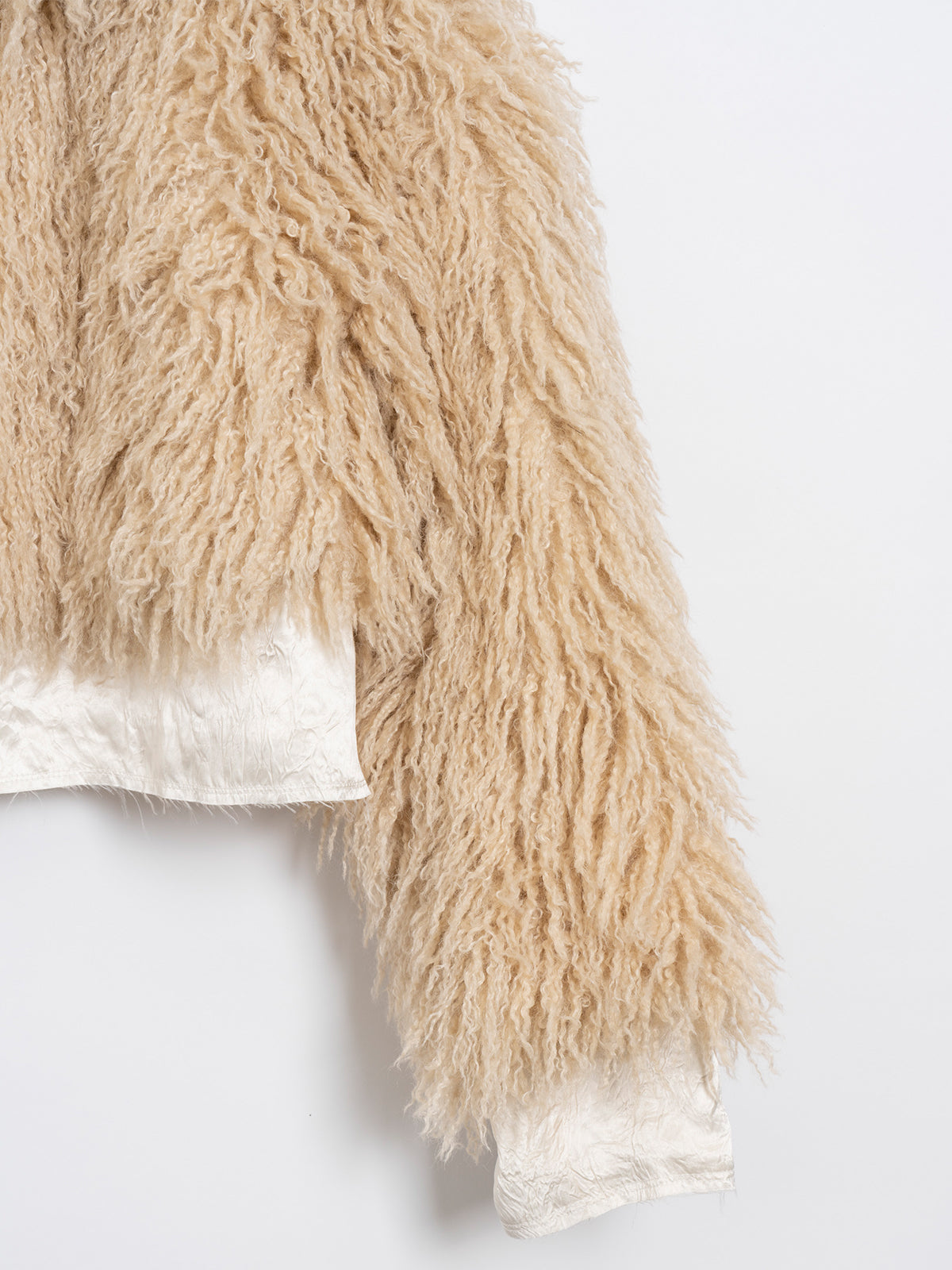 Vague fur short jacket