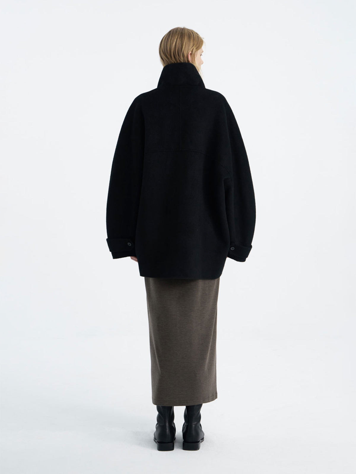 【Studio Doe】100% Wool Volume Sleeve Handmade Coat