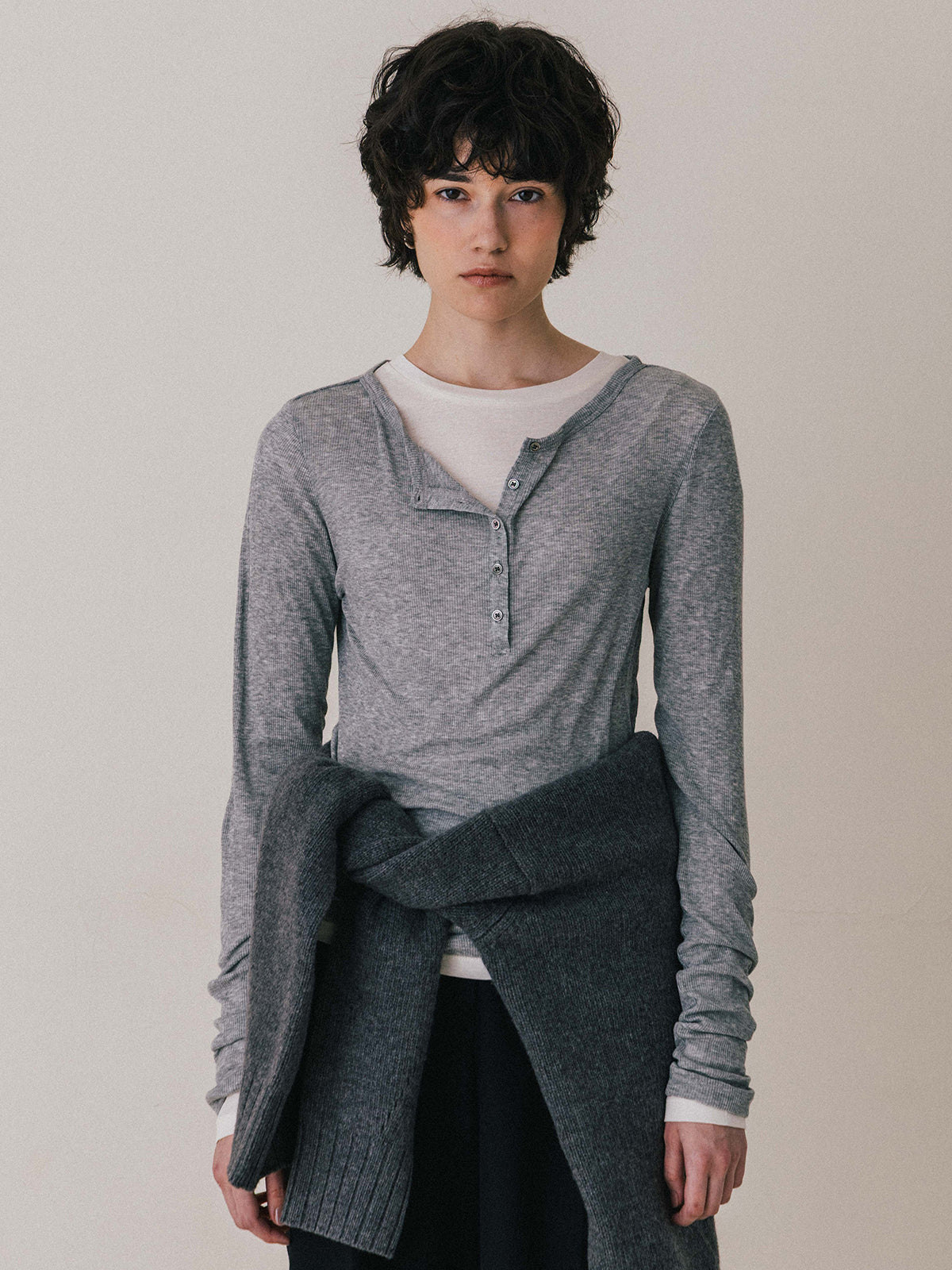 LAYERED L/S HENLY TEE
