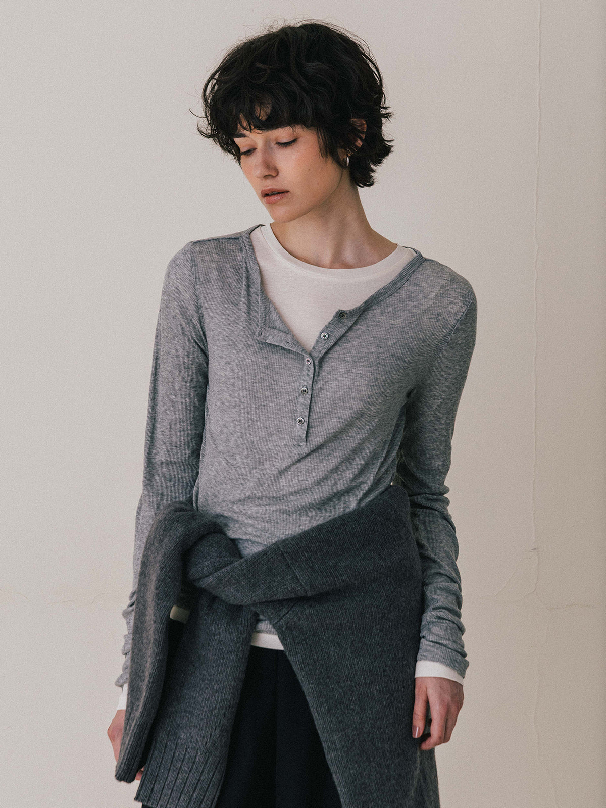 LAYERED L/S HENLY TEE