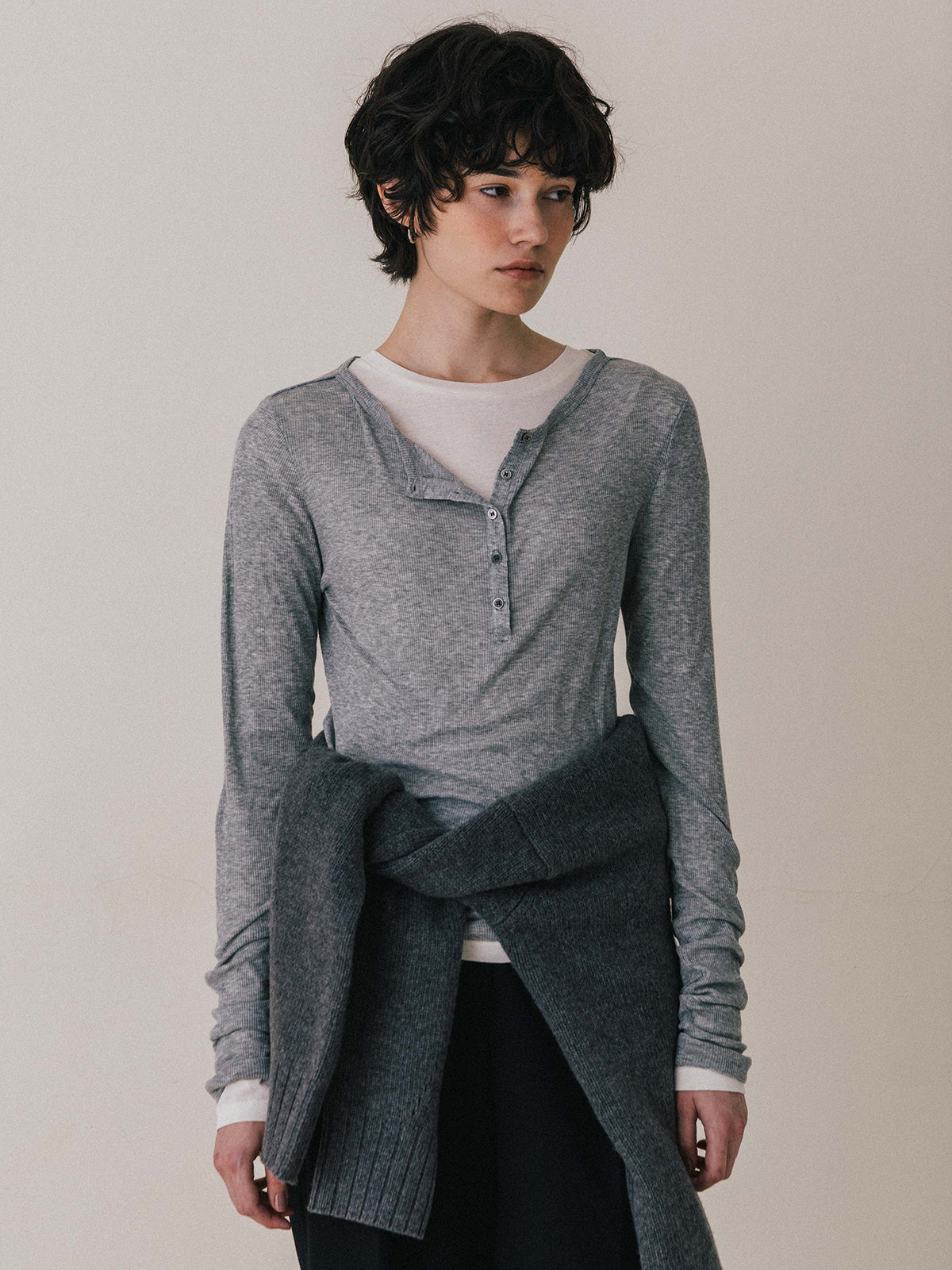LAYERED L/S HENLY TEE