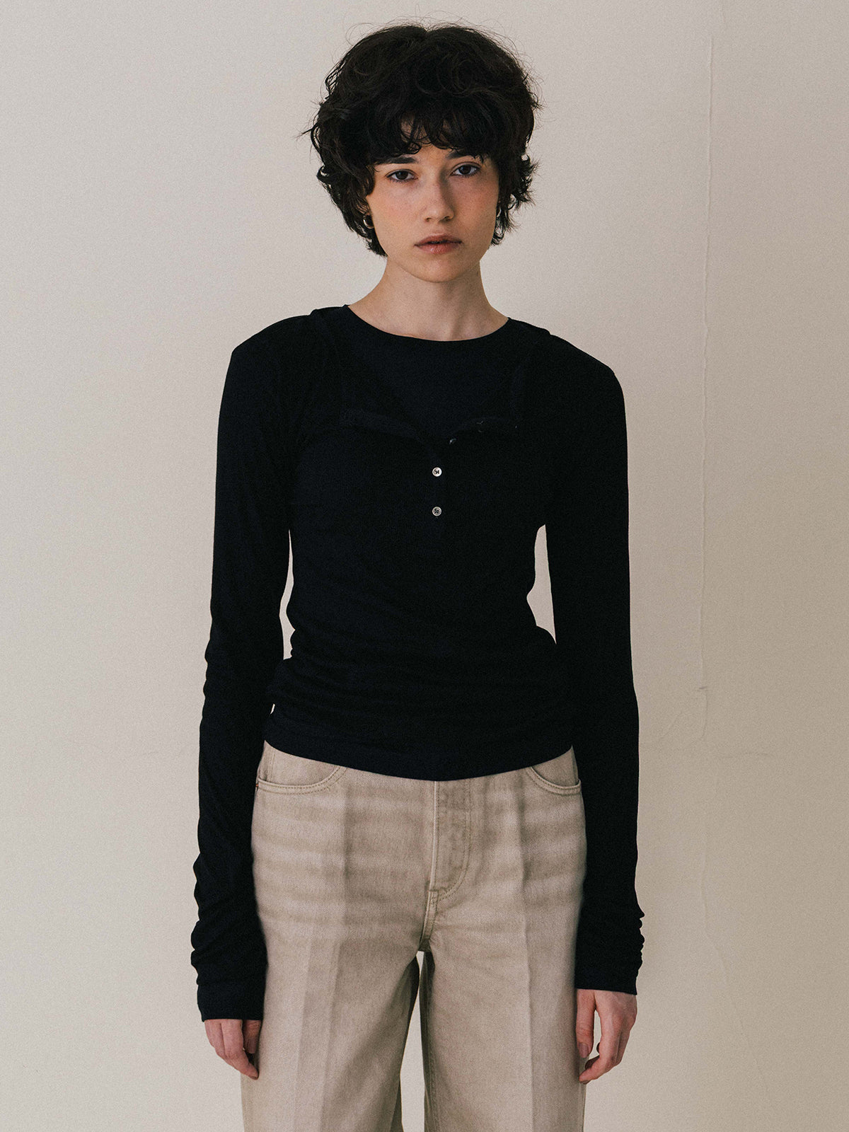 LAYERED L/S HENLY TEE