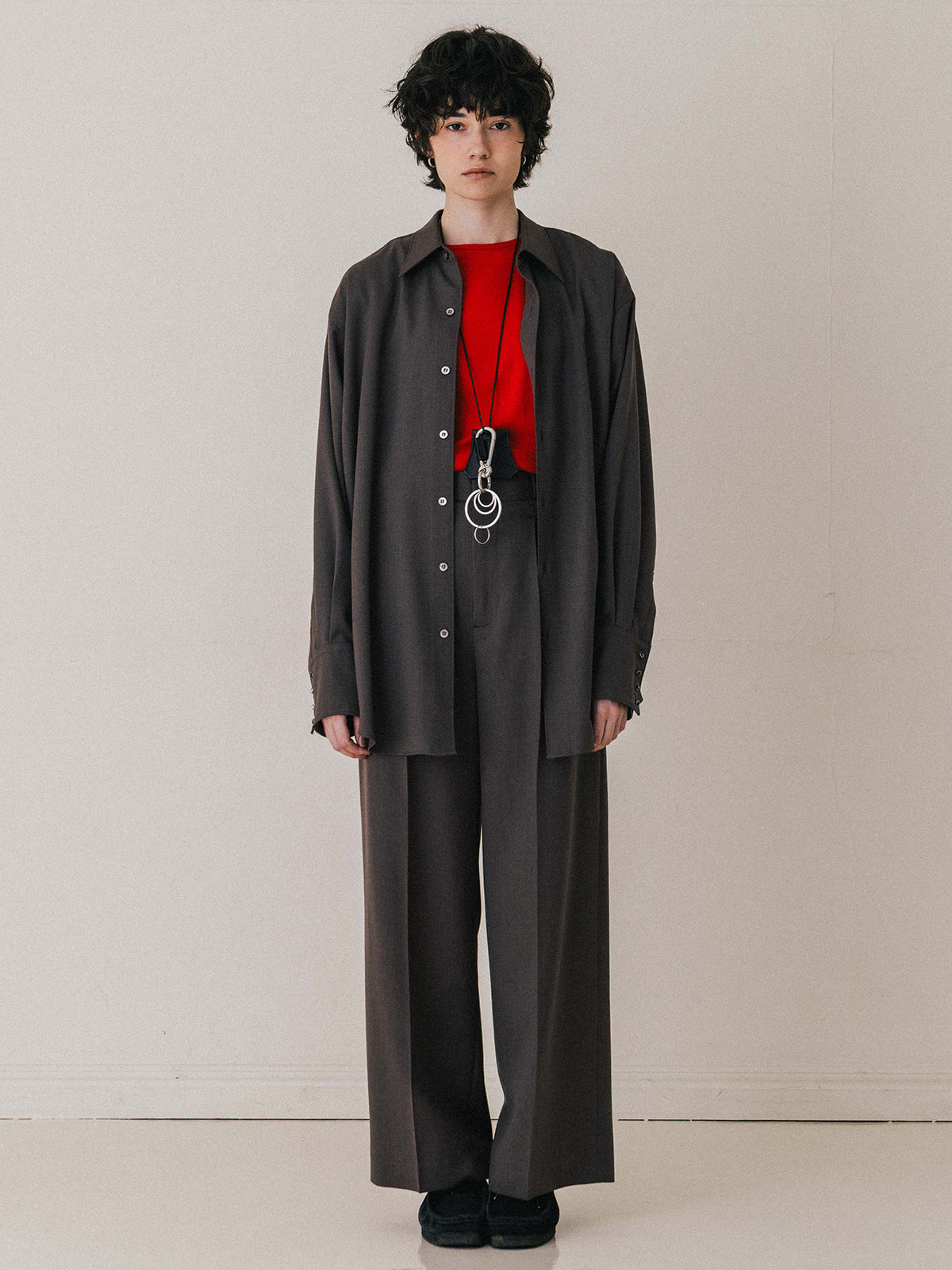 SAVILE WOOL TUCK TROUSERS