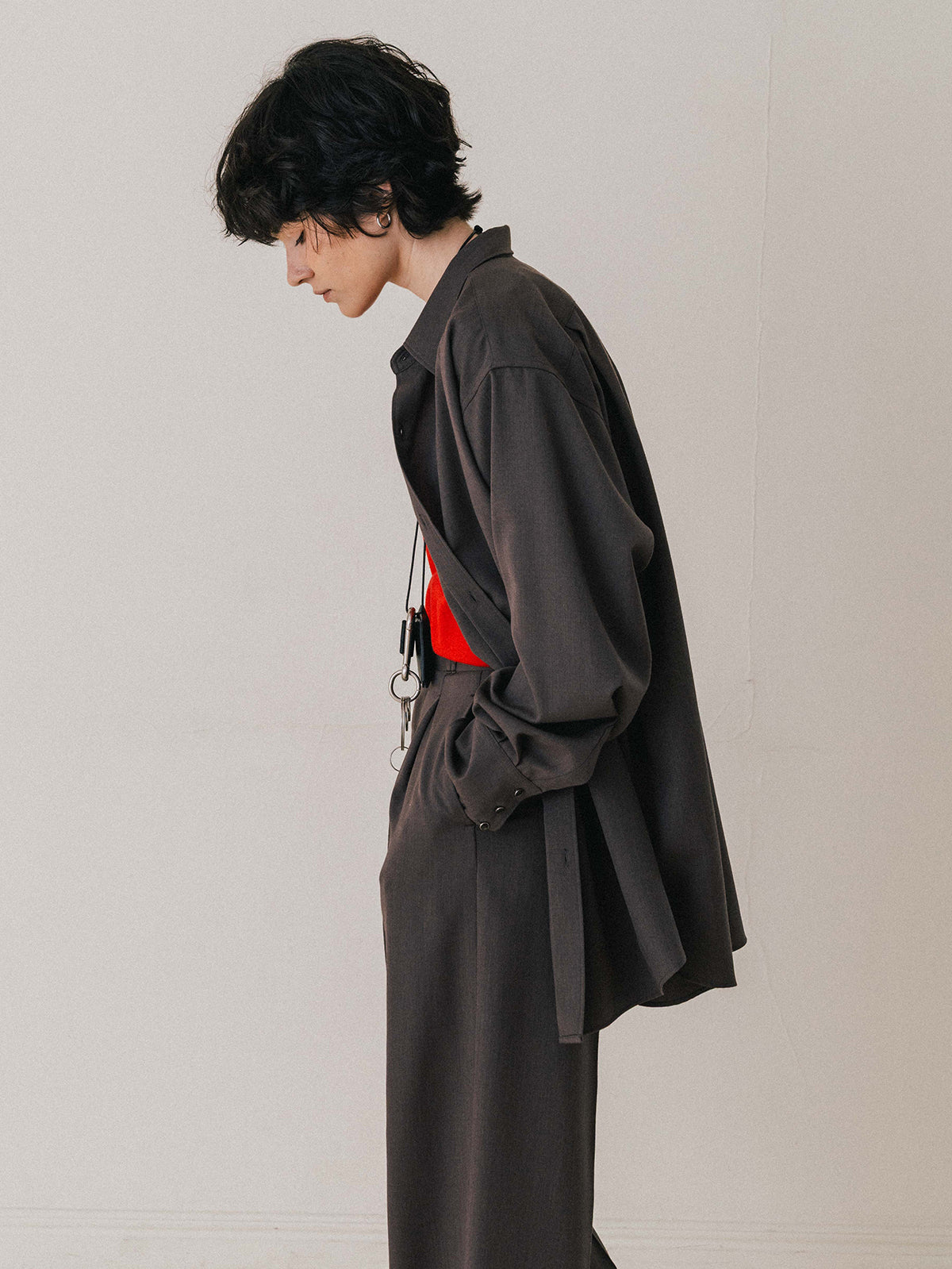 SAVILE WOOL TUCK TROUSERS