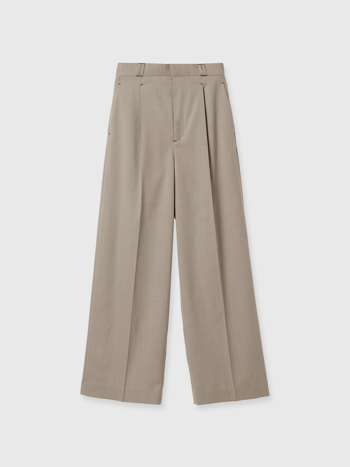 SAVILE WOOL TUCK TROUSERS