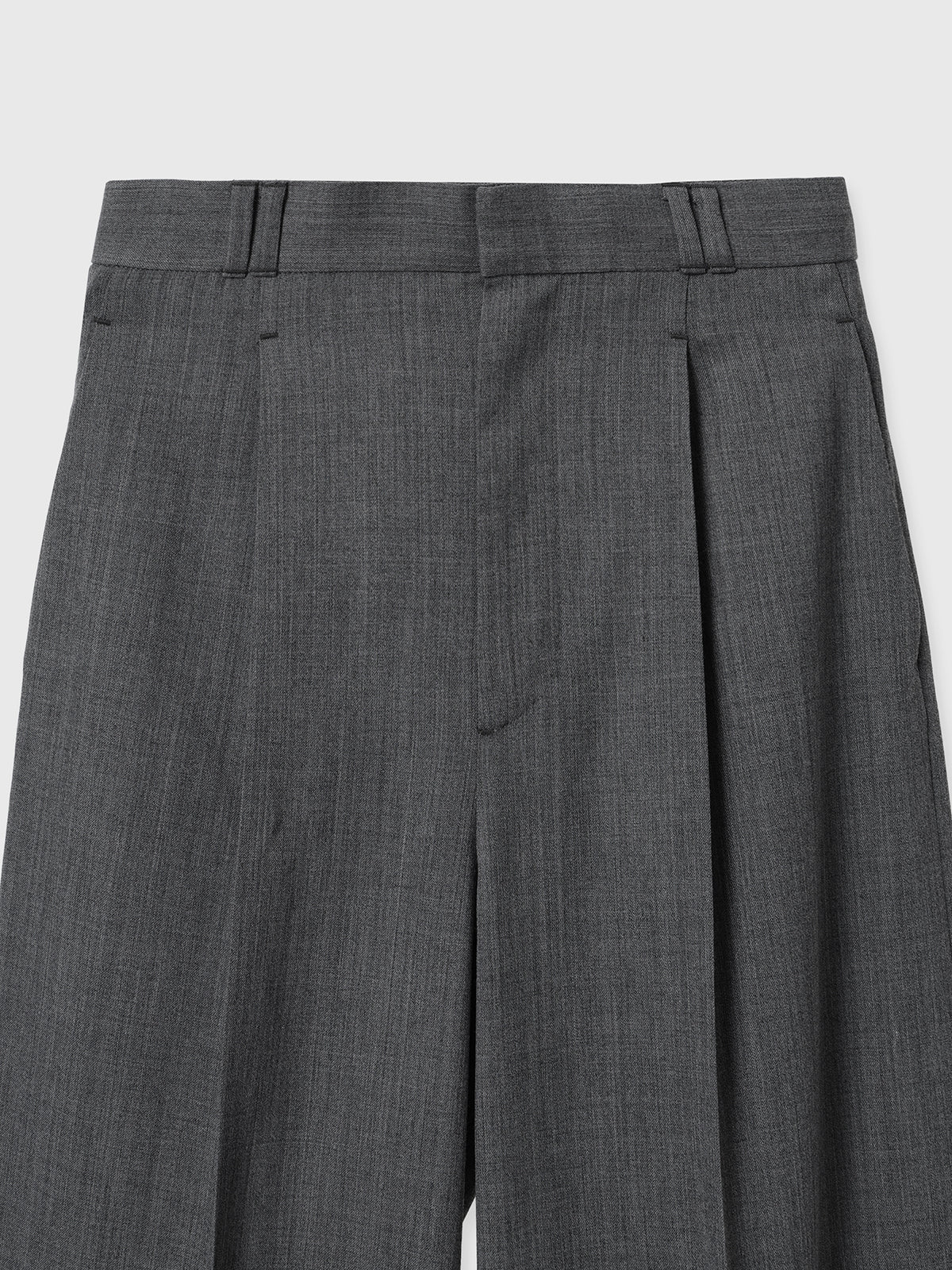 SAVILE WOOL TUCK TROUSERS