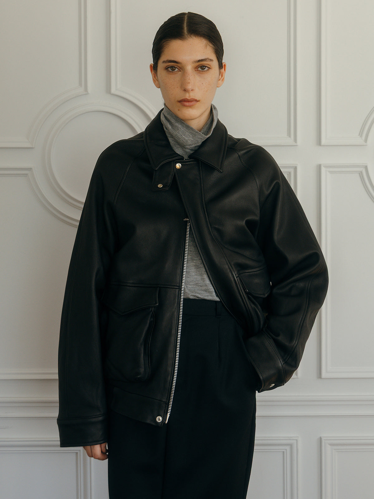 ジャケット・アウター CREDONA / HERITAGE A-2 LEATHER JACKET HERITAGE A-2 LEATHER JACKET