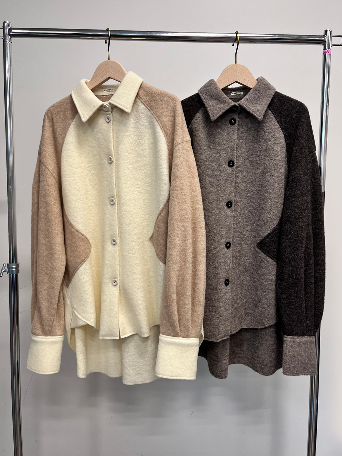 WOOL GAUZE PATCHWORK SHIRT JACKET