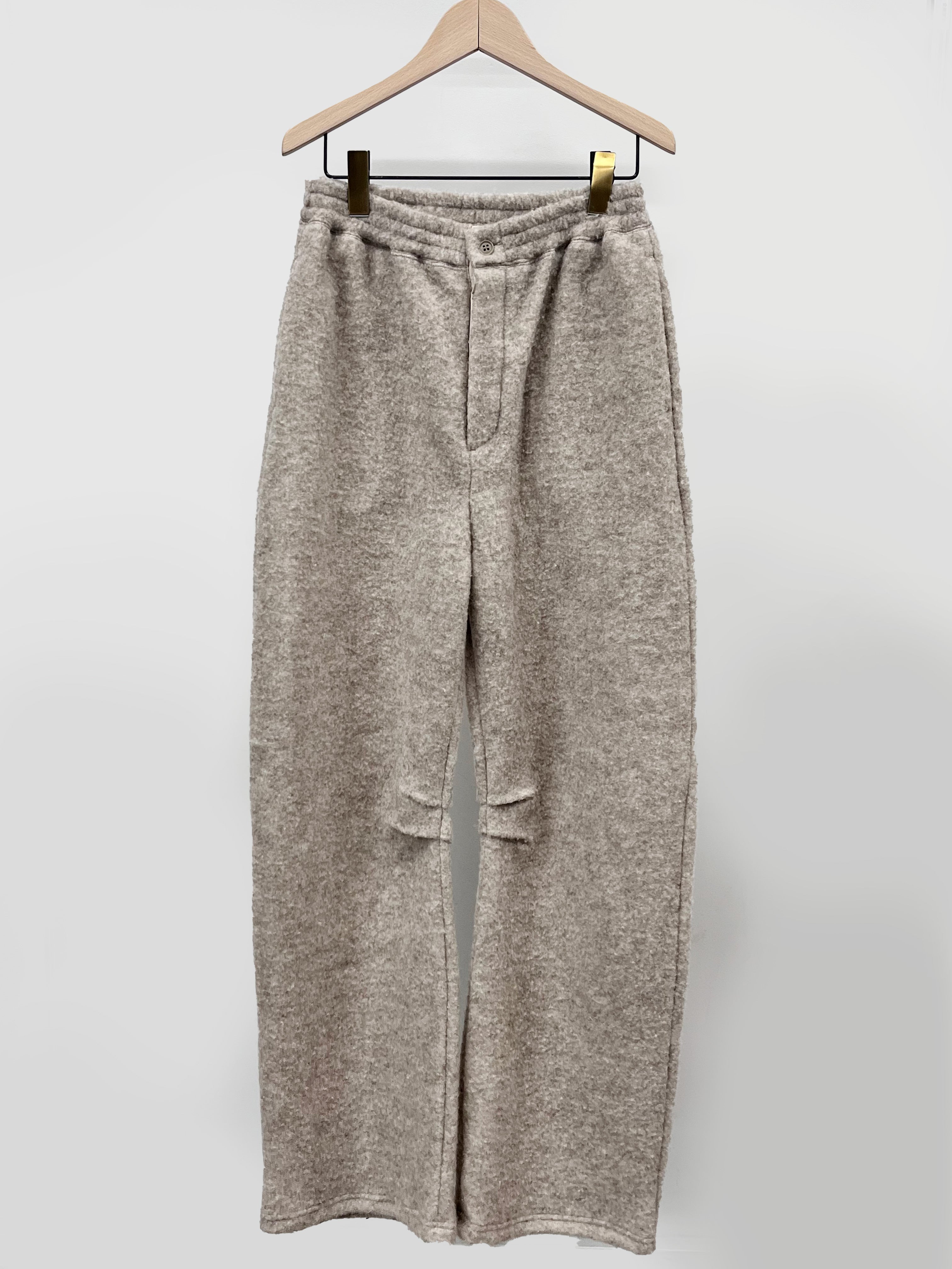 WOOL FLEECE CURVE PANTS