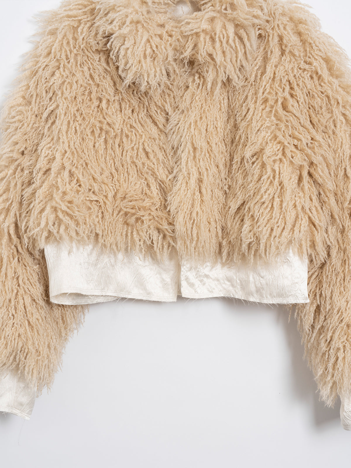 Vague fur short jacket