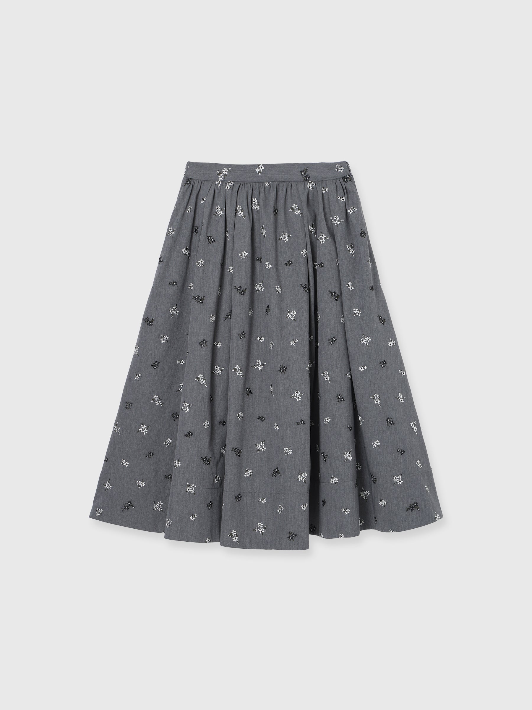 FLOWER EMBROIDERY SKIRT