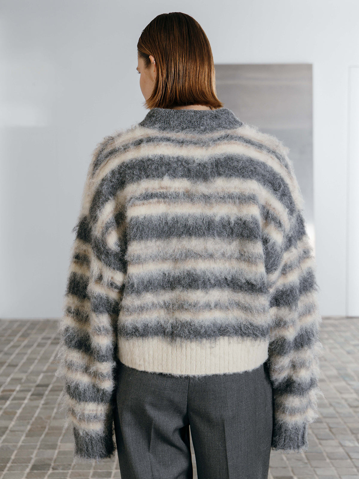 MOHAIR BORDER KNIT